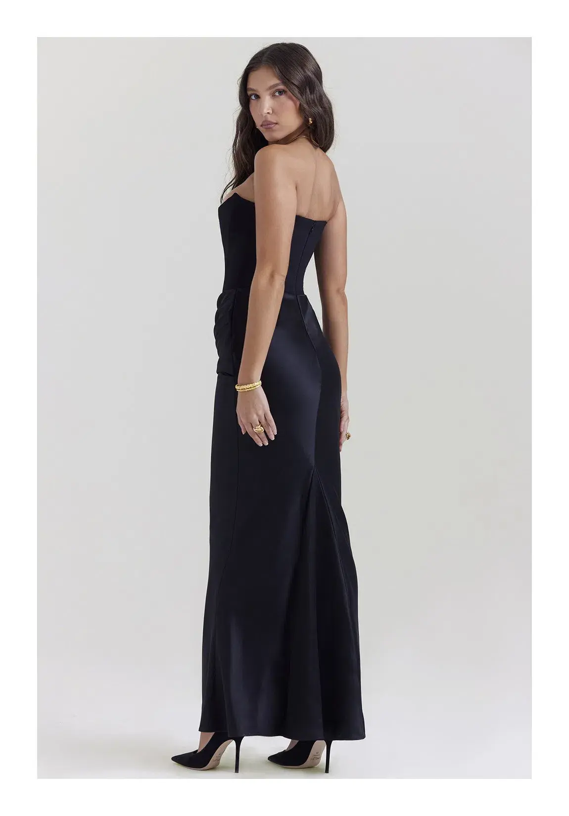 House of CB  Persephone Maxi Dress Black Size S/ Au 8 - Image 3