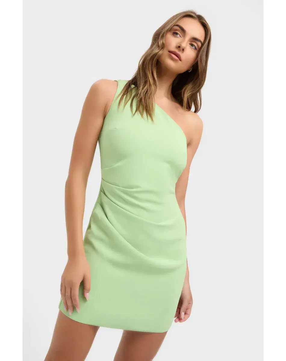 Kookai Alpha Rouched Mini Dress Green Size 8 for rent on The Volte - main image