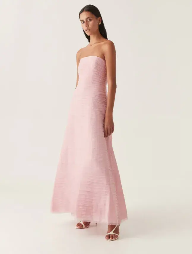 Aje Soundscape Maxi Dress Pink Size 6 for rent on The Volte - main image