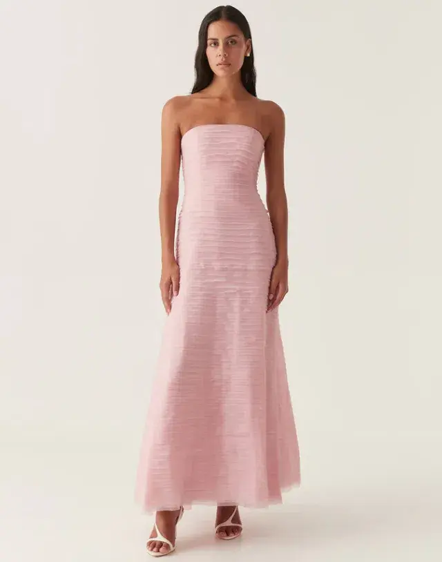 Aje Soundscape Maxi Dress Pink Size 6 for rent on The Volte - main image