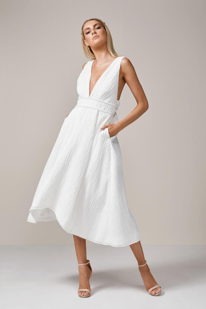 Taluha - Take Me Out Midi Flare Dress for rent on The Volte - main image