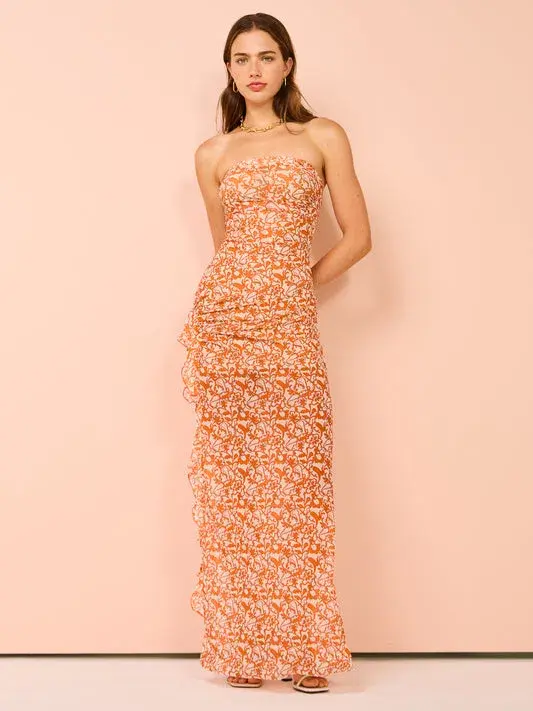 Bec & Bridge Firefly Strapless Midi Dress in Fiesta Floral Size 6  - Image 2