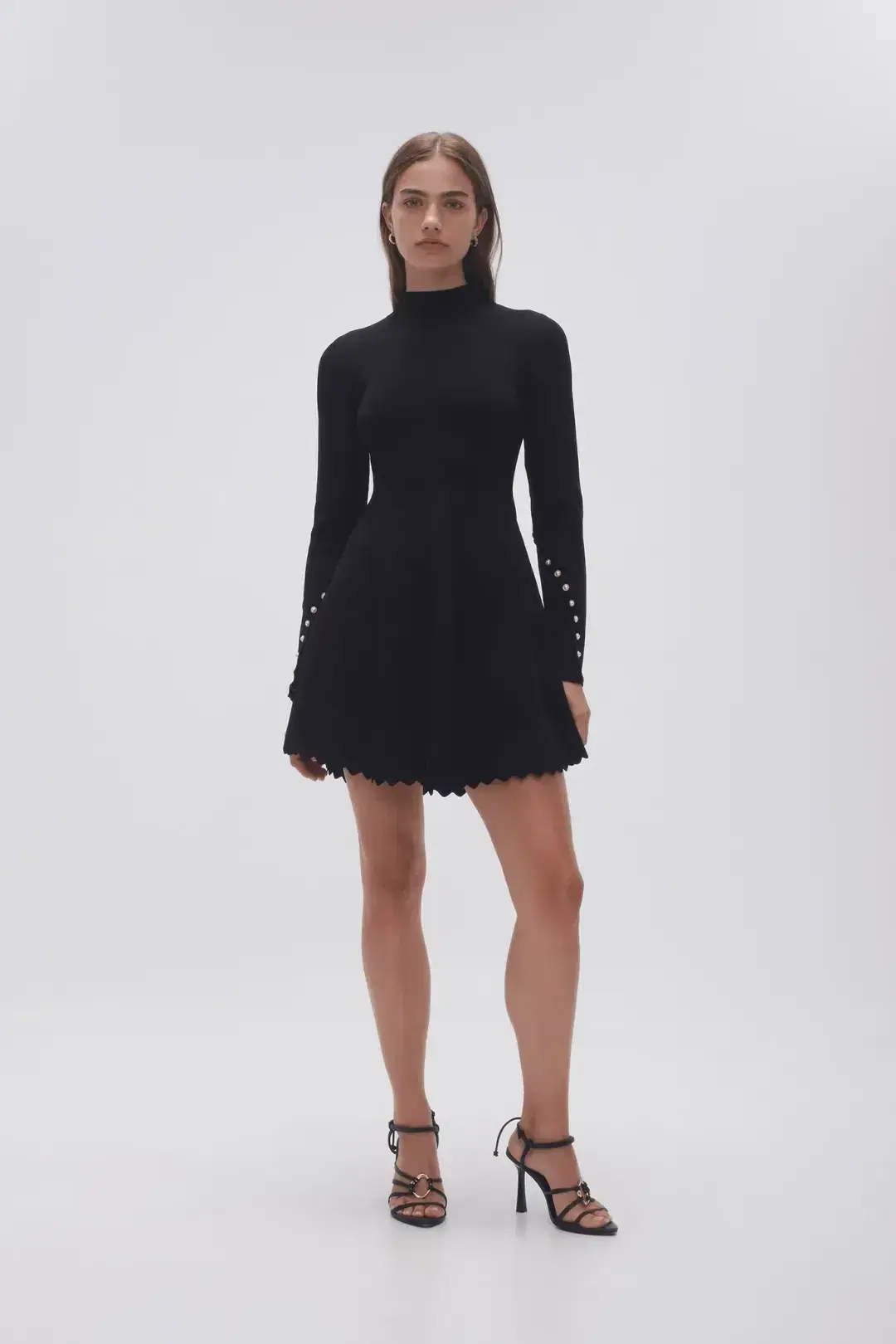 Aje Sylvia Knit Mini Dress Black Size XL / Au 14 - Image 1