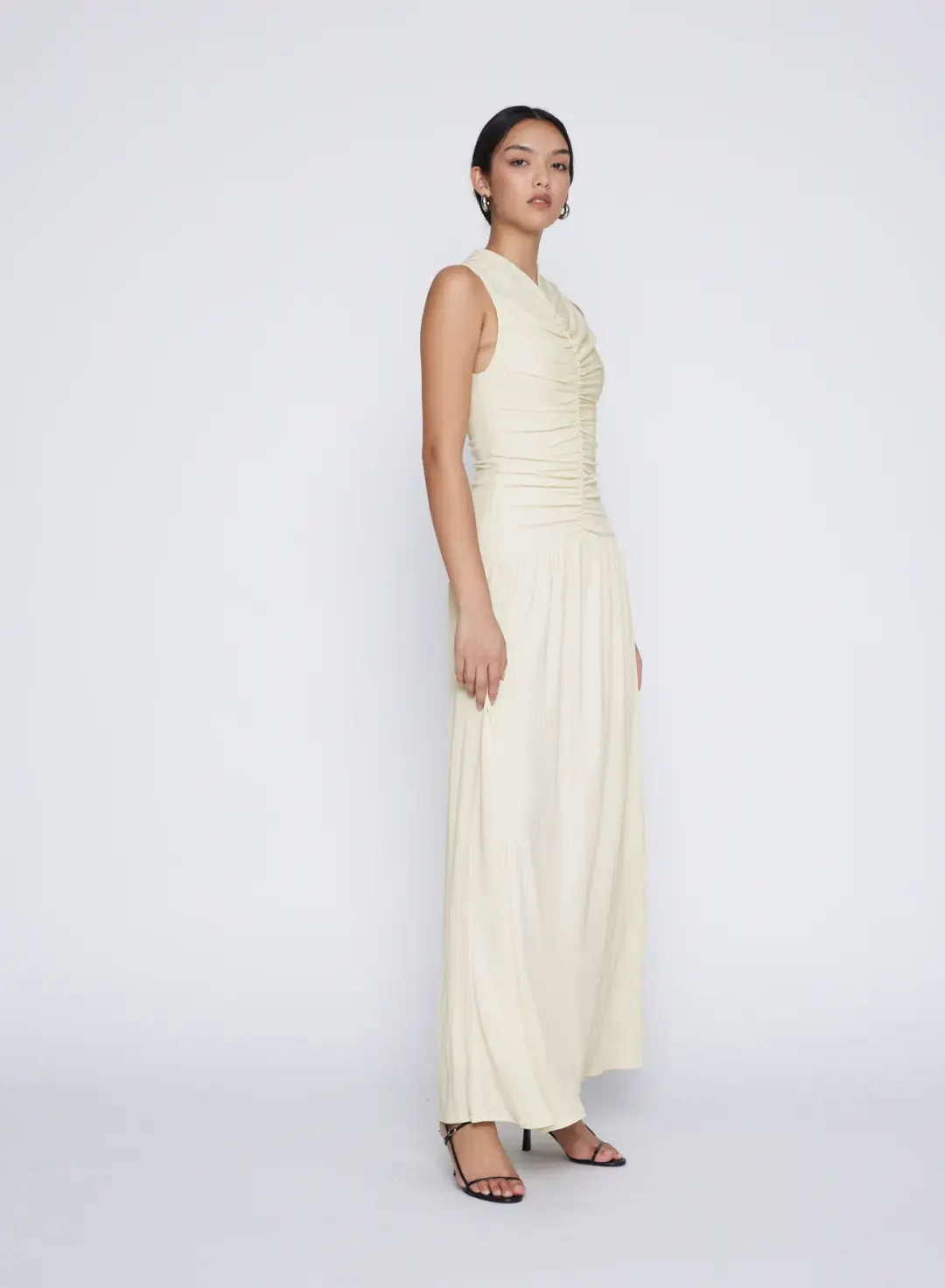 Anna Quan Fleur Midi Dress in Vanilla Size 14 for rent on The Volte - main image
