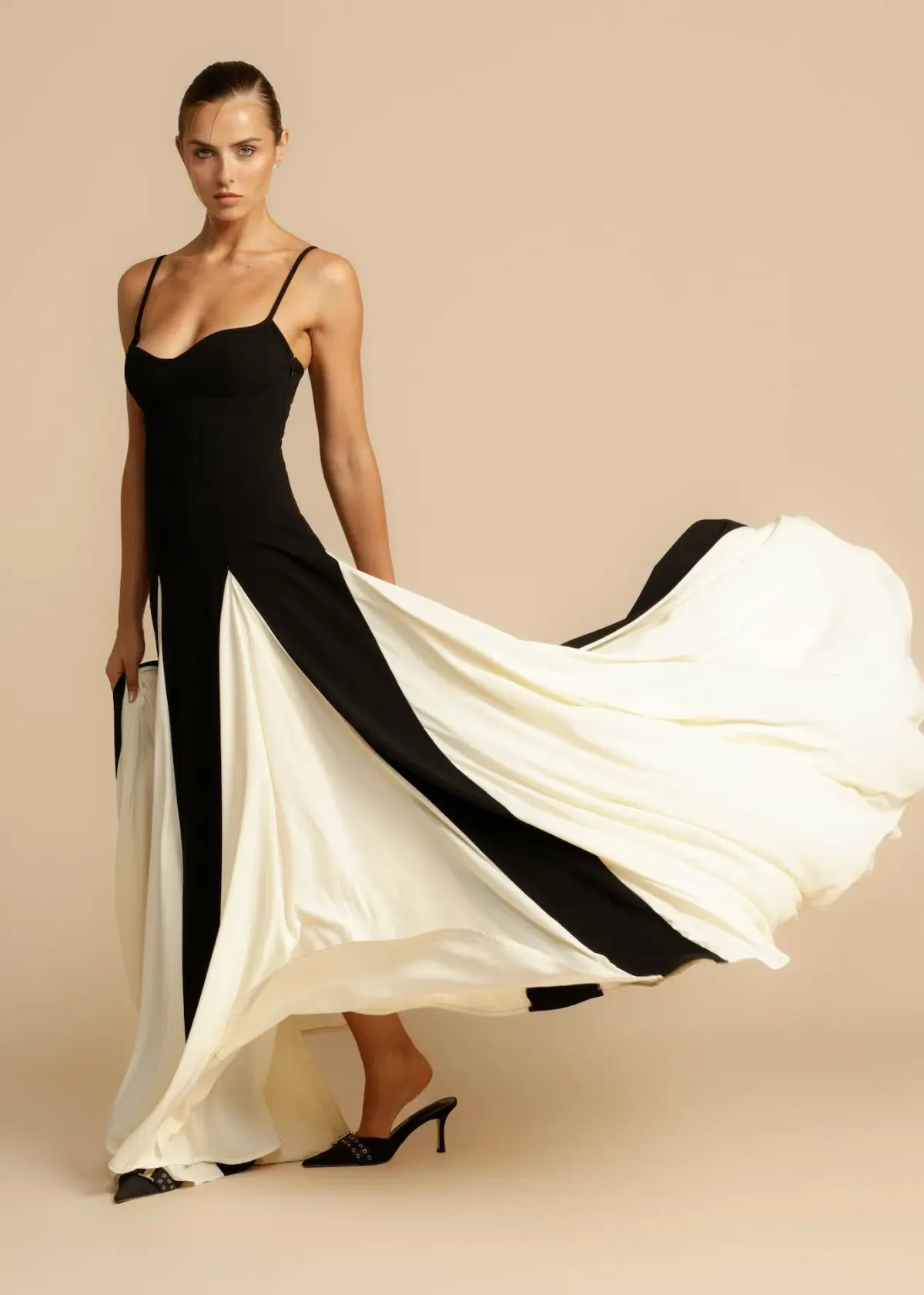 Arcina Ori Paloma Dress Black/White Size 6 - Image 2