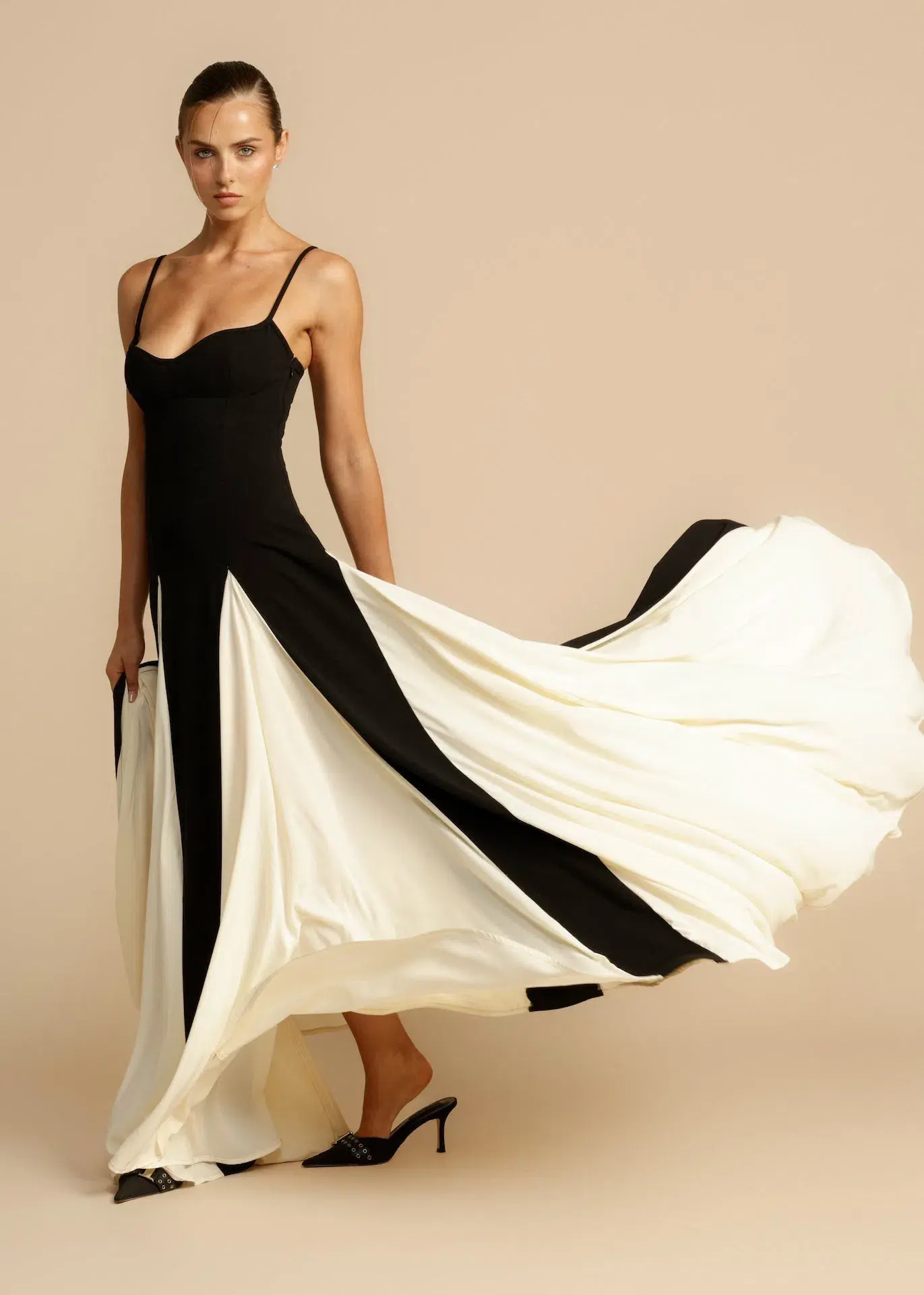 Arcina Ori Paloma Dress Black/White Size 6 - Image 2