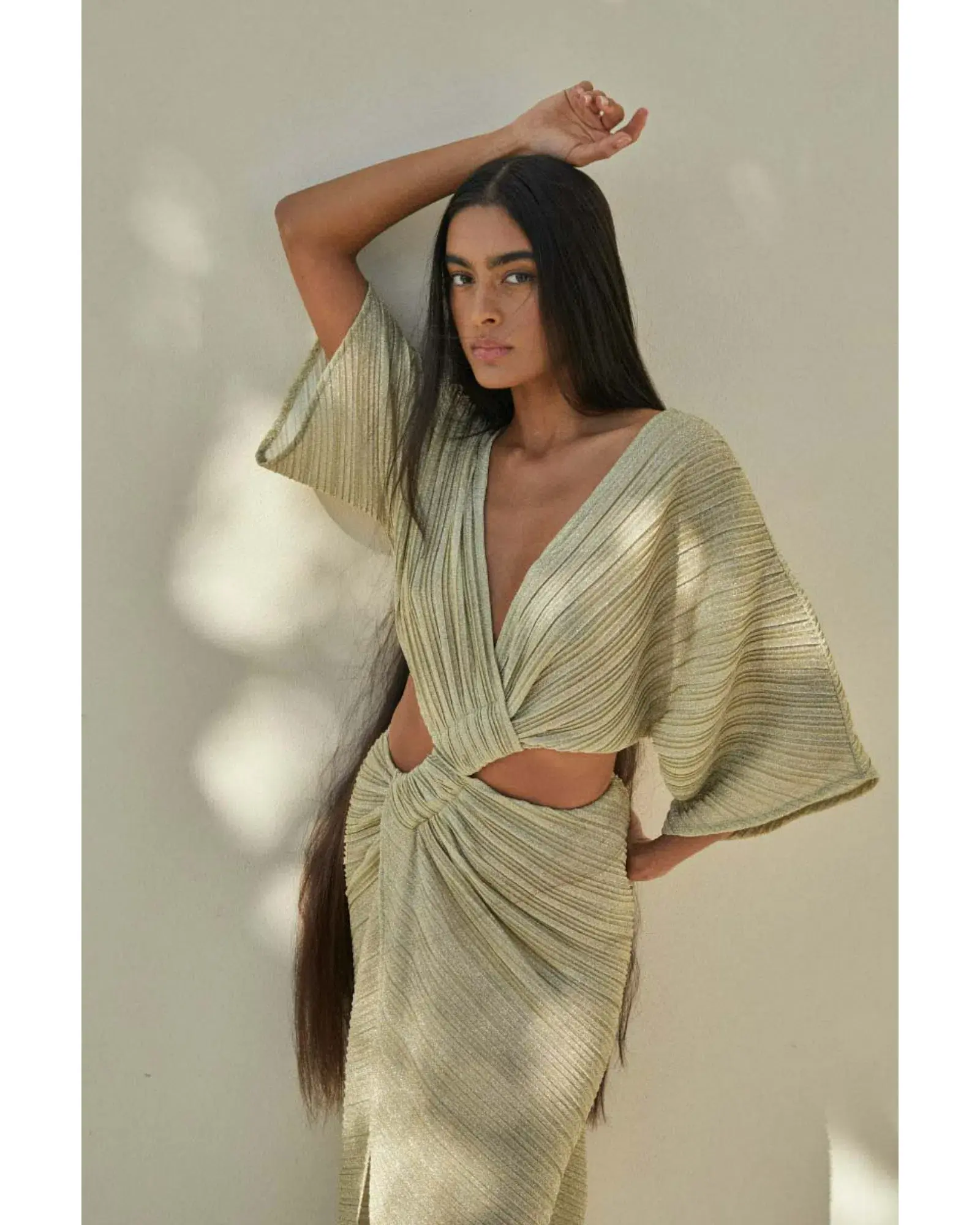 Suboo Stevie Cross-over Midi Dress in Gold Size AU 6 - Image 5