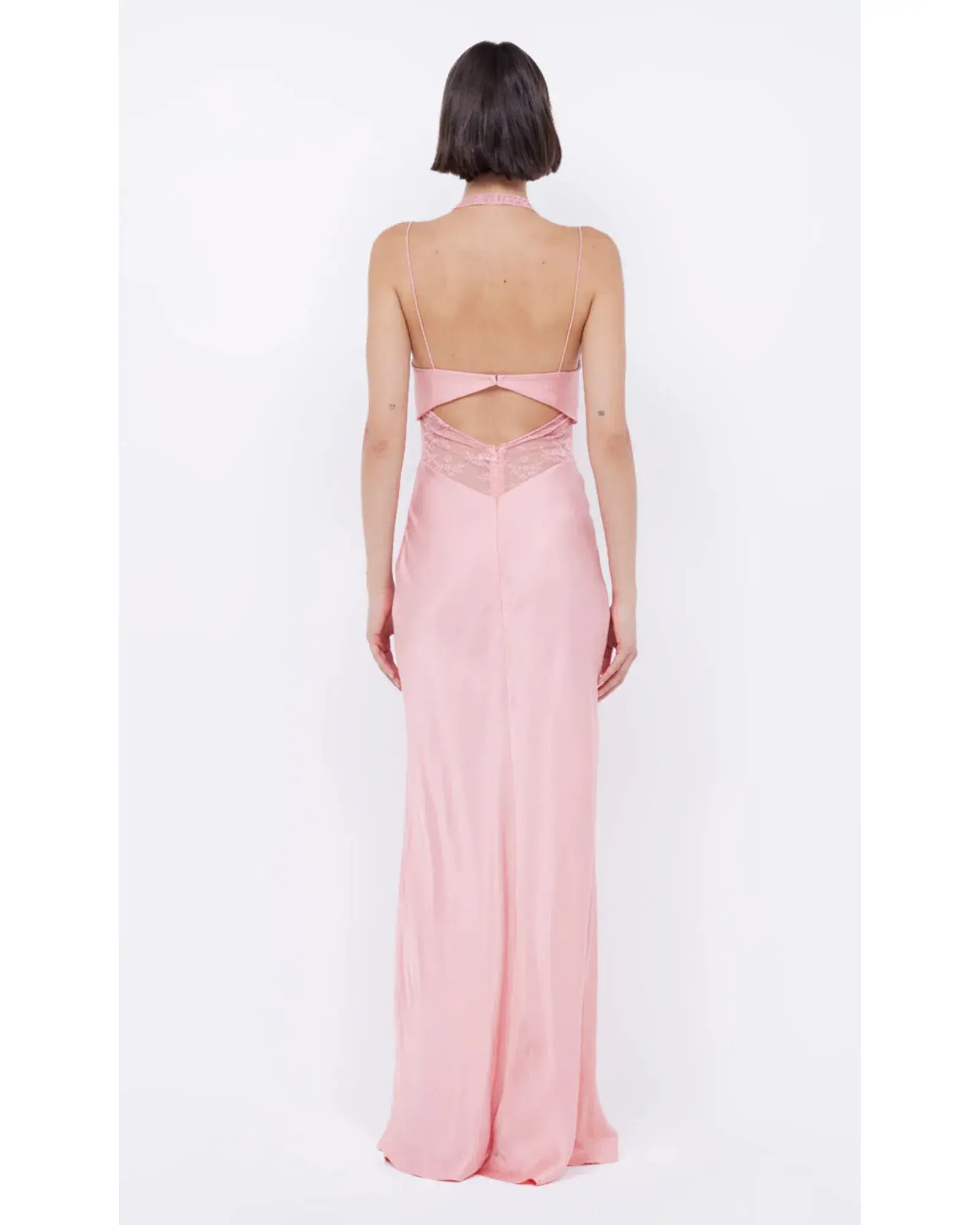 Bec & Bridge Liv Halter Maxi Dress Pink Sherbet Size AU 8  - Image 3