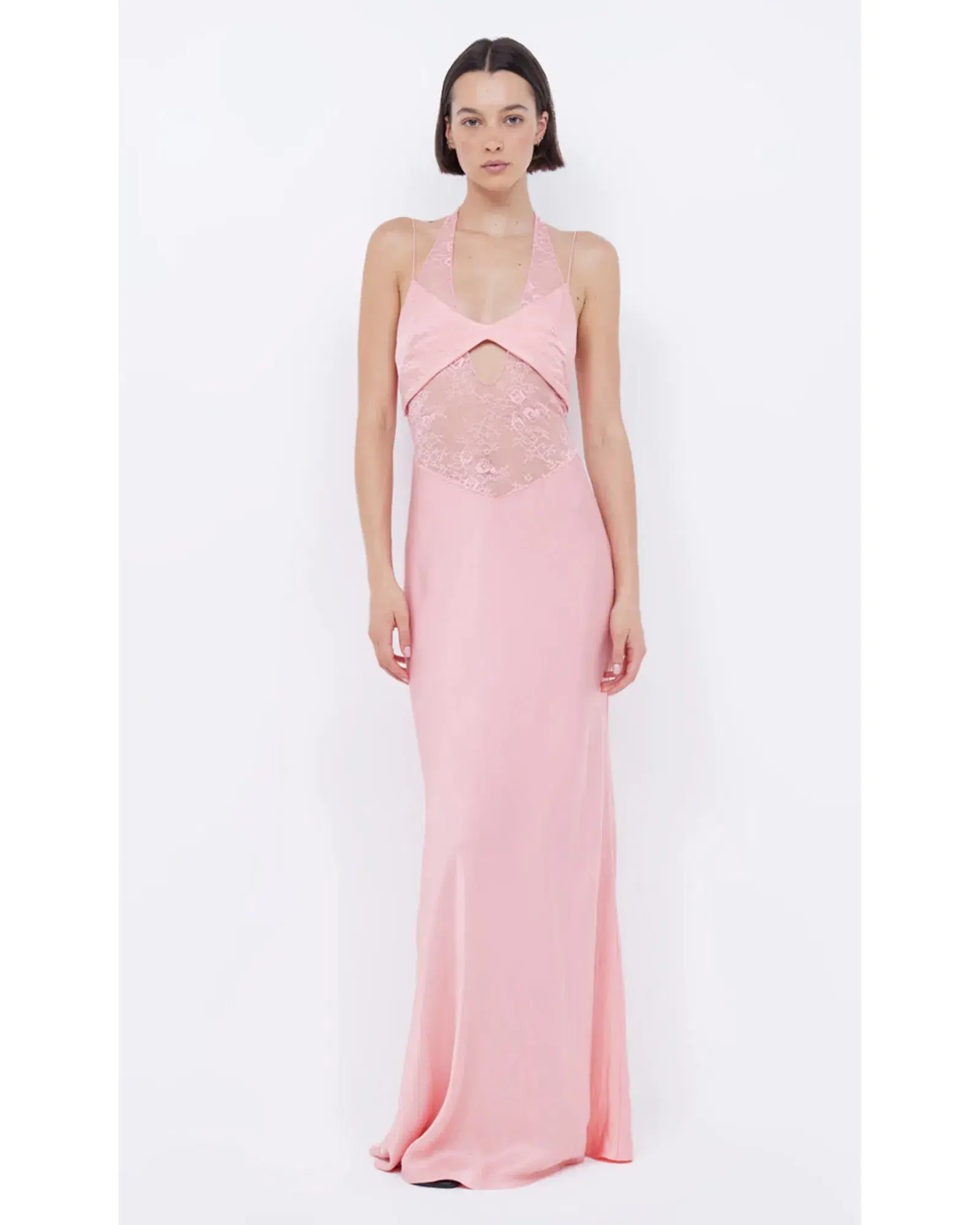 Bec & Bridge Liv Halter Maxi Dress Pink Sherbet Size AU 8  - Image 1