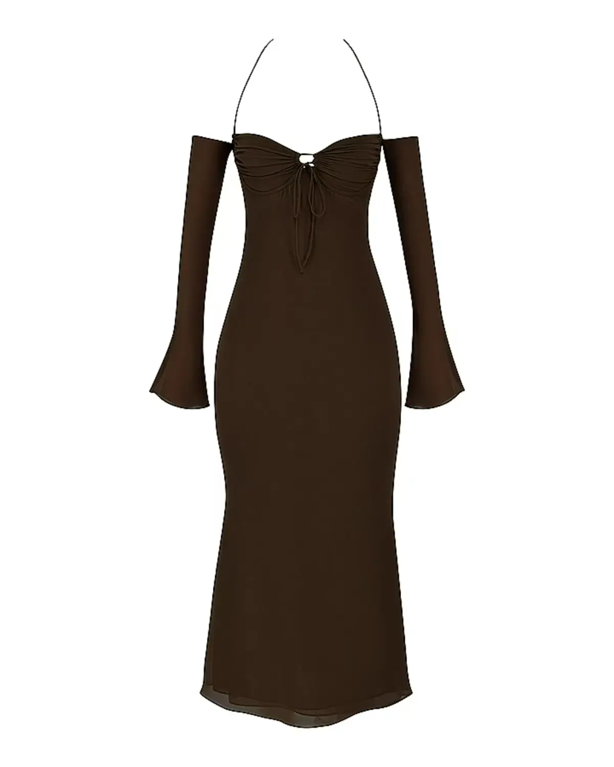 House of CB Naomi Midi Dress in Espresso Brown Size AU 6 - Image 4