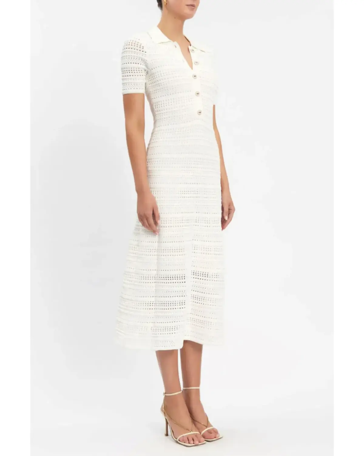Rebecca Vallance Magnolia Knit Dress White Size S / AU 8 - Image 2