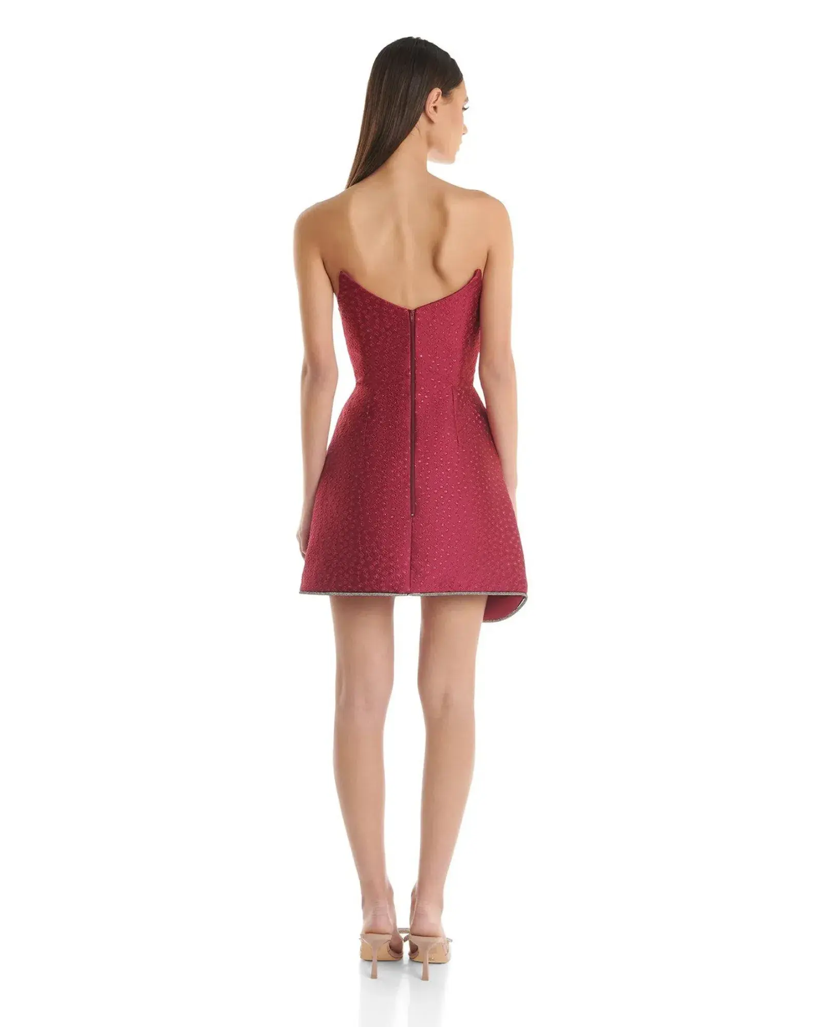 Eliya The Label Lotus Mini Dress Burgundy Size M / AU 10 - Image 5