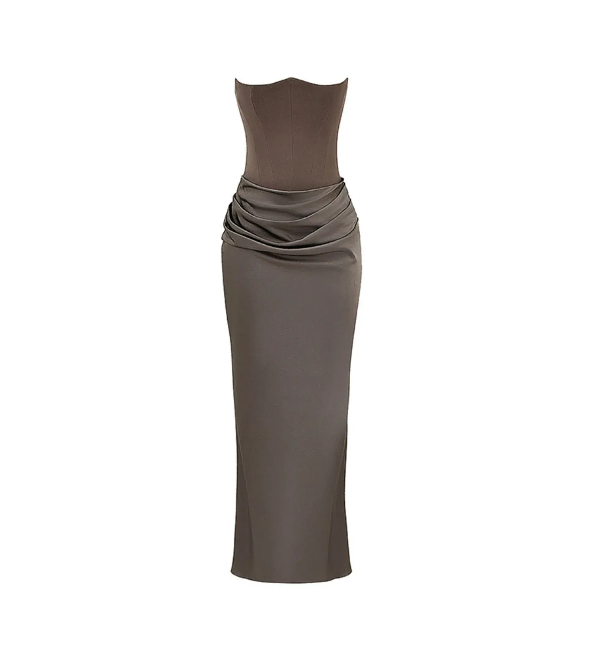 House of CB Persephone Strapless Corset Maxi Dress Smoke Size S/ AU 8 - Image 4