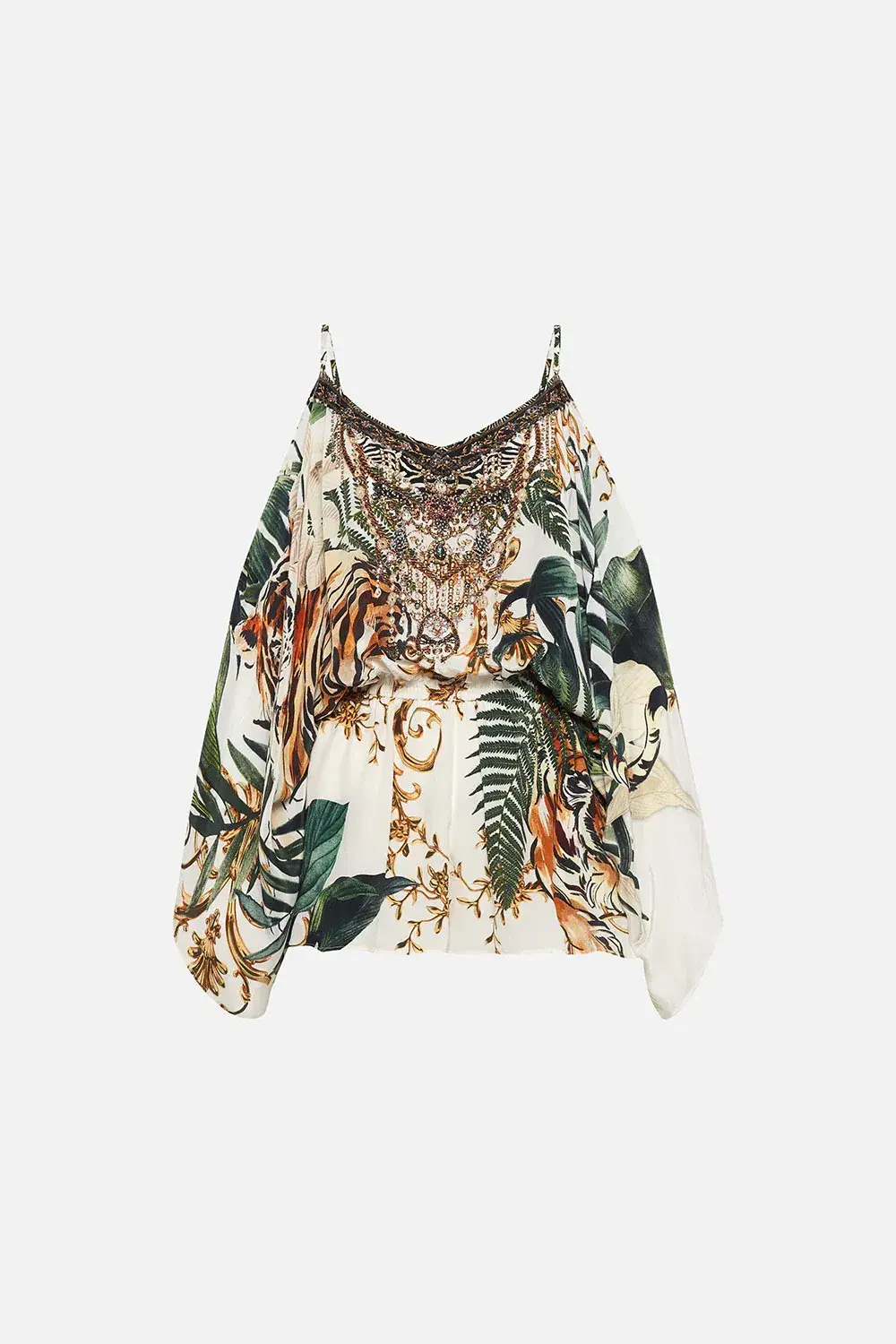Camilla Franks Drop Shoulder Playsuit Tiger Trap Print Size S /AU 10 - Image 7