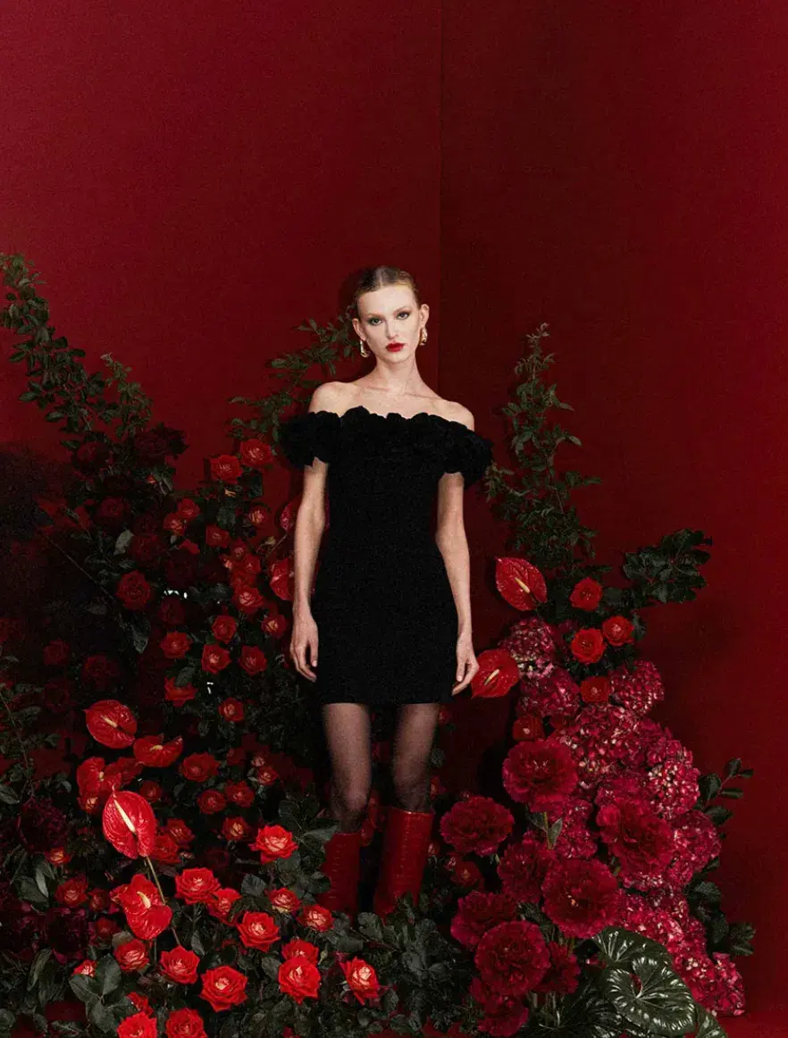 Rebecca Vallance Odetta Mini Dress Black Size 8  for rent on The Volte - main image