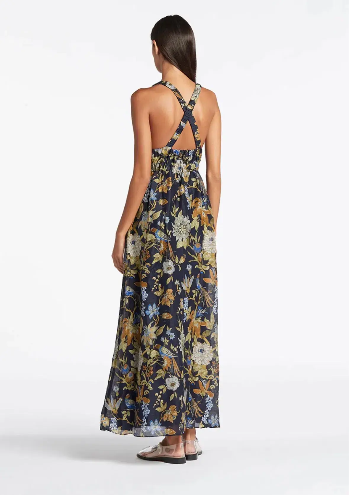 Sir the Label Lilian V Neck Dress Delia Print Size 8 - Image 2