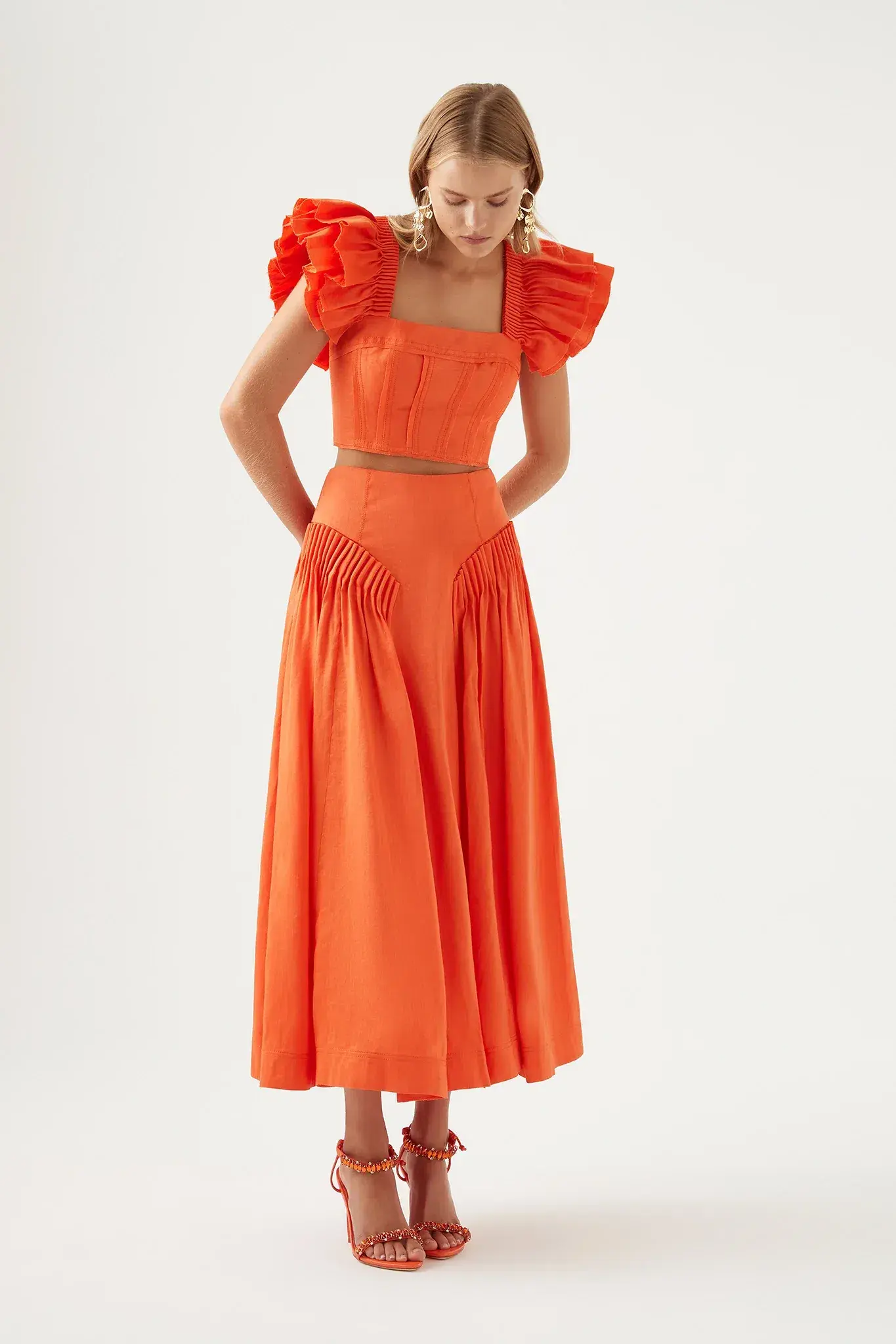 Aje Yves Set Orange Size 10 - Image 1