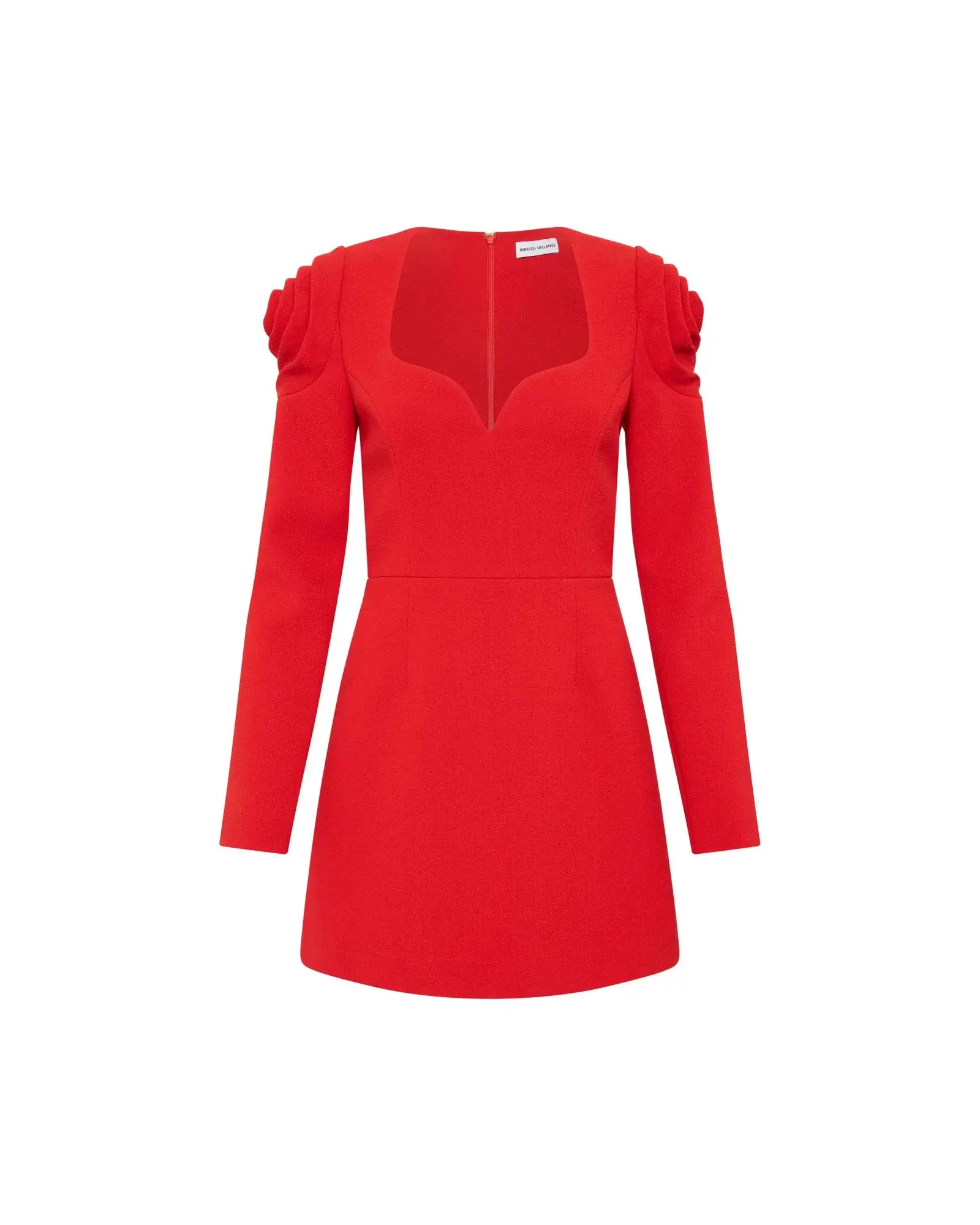Rebecca Vallance Karina Long Sleeve Mini Dress Red Size 12 - Image 3