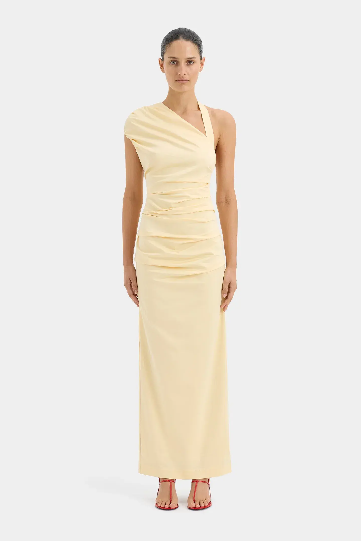 Sir The Label Giacomo Gathered Gown Butter Yellow Size 4/ AU 14 - Image 2