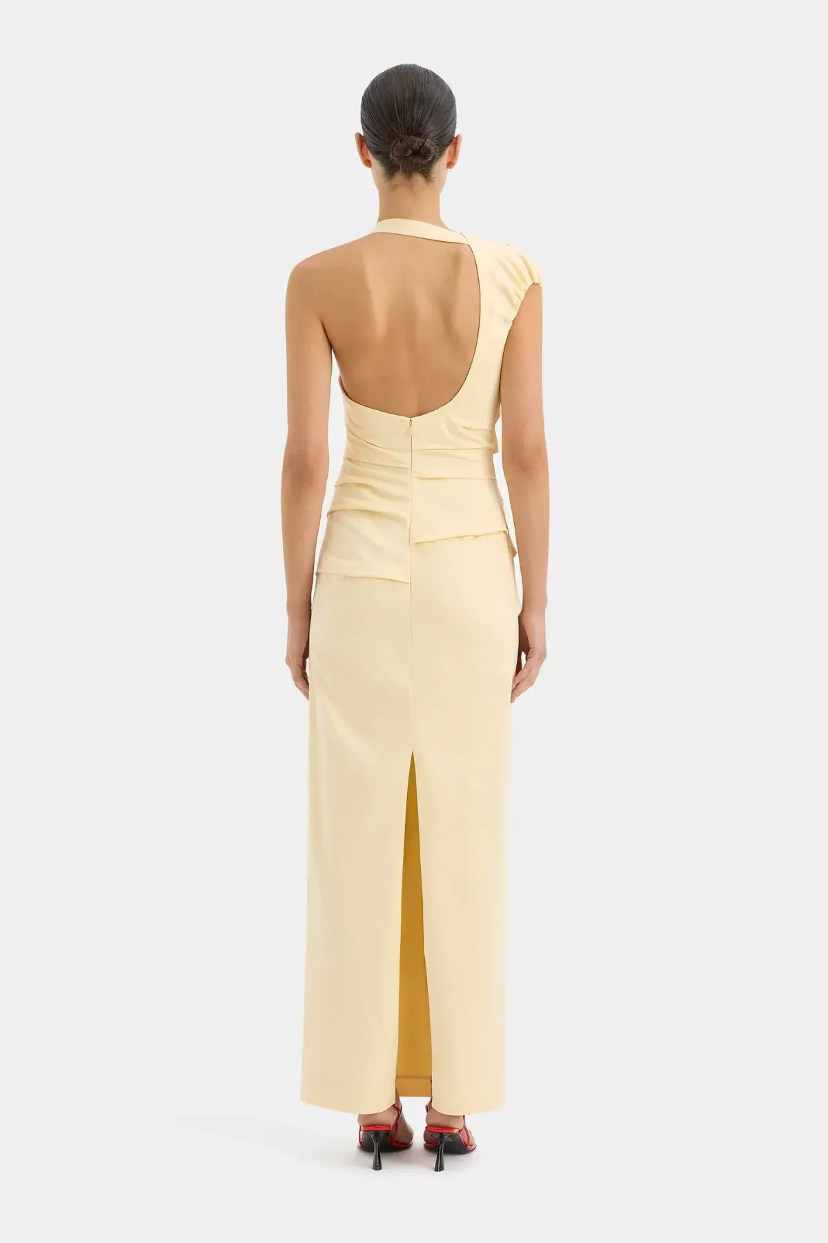 Sir The Label Giacomo Gathered Gown Butter Yellow Size 4/ AU 14 - Image 5