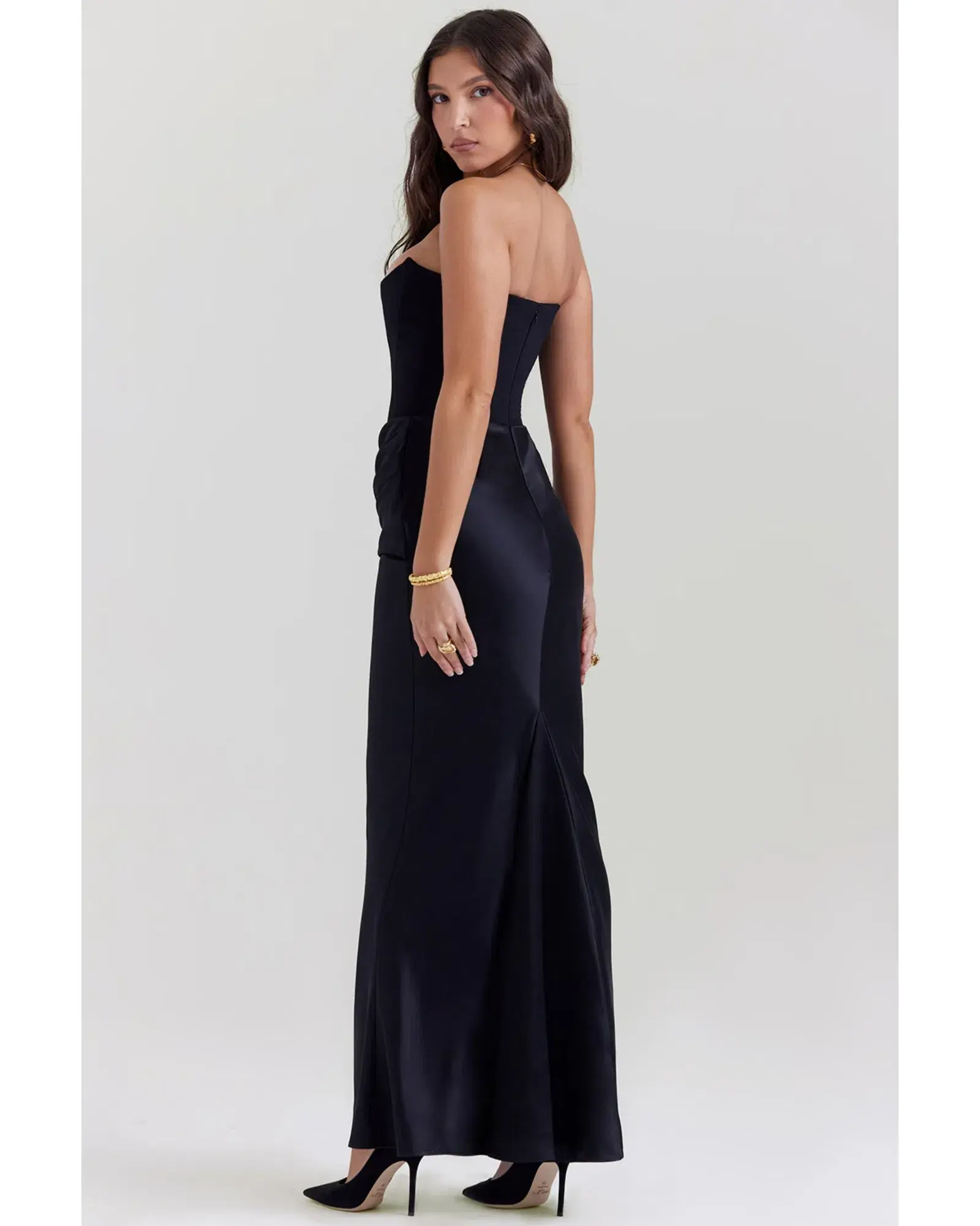 House Of CB Persephone Strapless Corset Dress Black Size AU 8  - Image 2