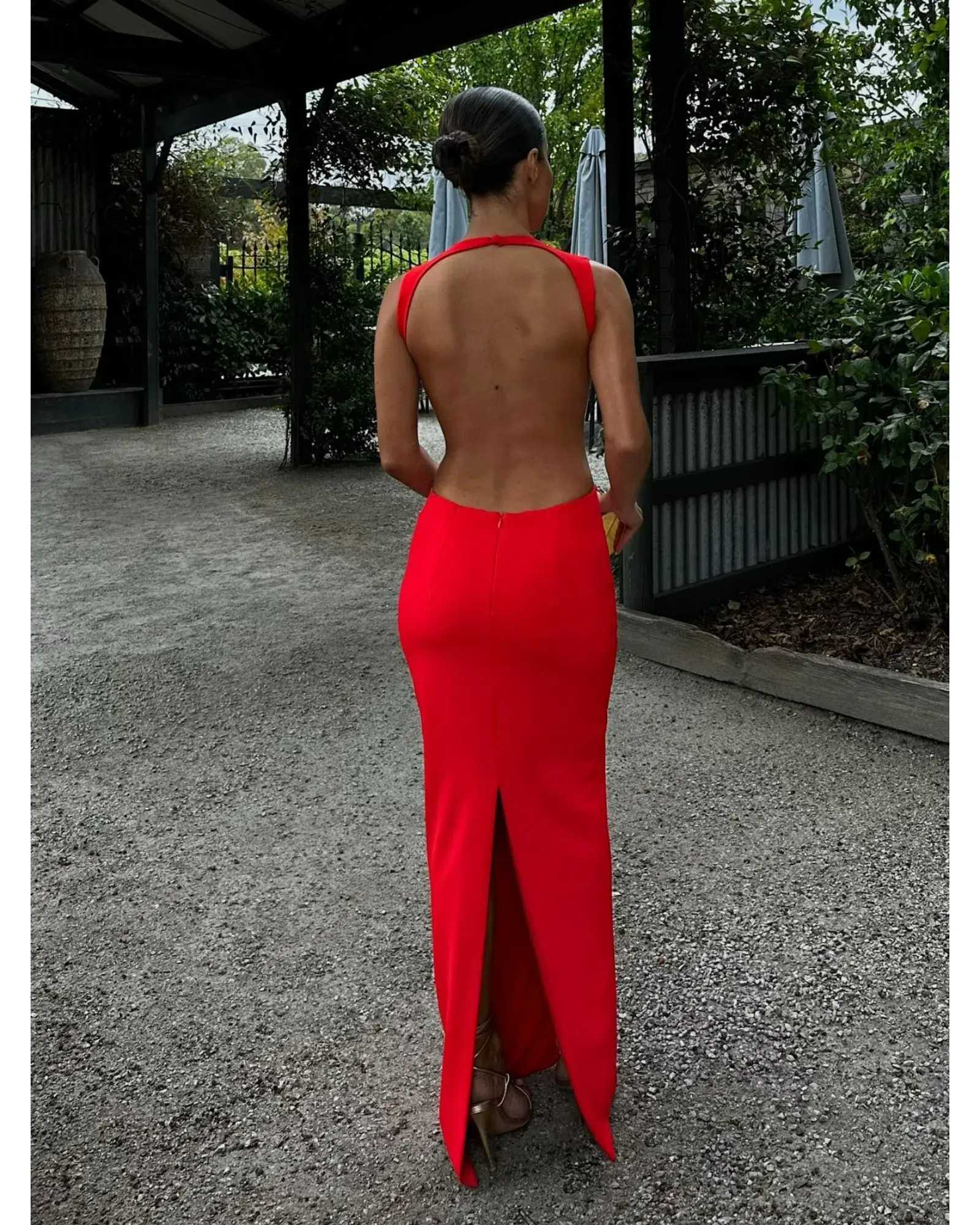 Effie Kats Valencia Gown Cherry Red Size XS / AU 6 - Image 3