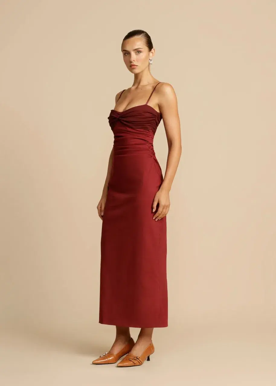 Arcina Ori Kinsley Dress Wine Size S / AU 8 - Image 2