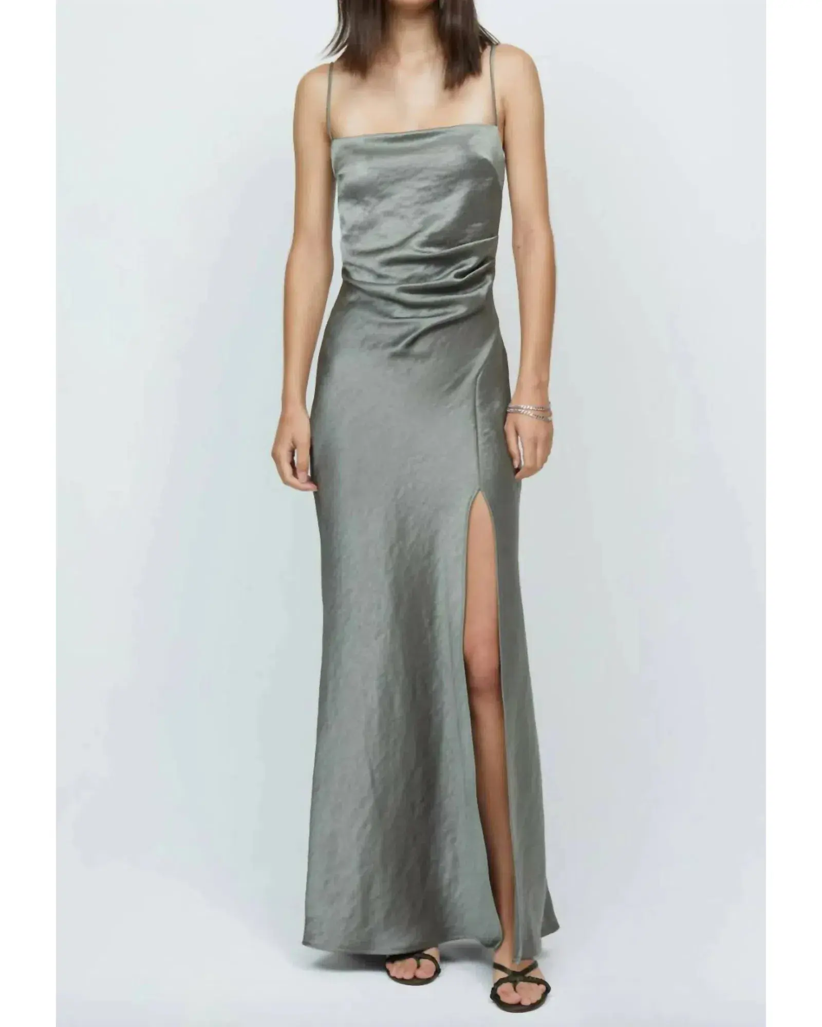 Bec & Bridge Nadia Maxi Dress Dark Olive Size AU 8  - Image 1