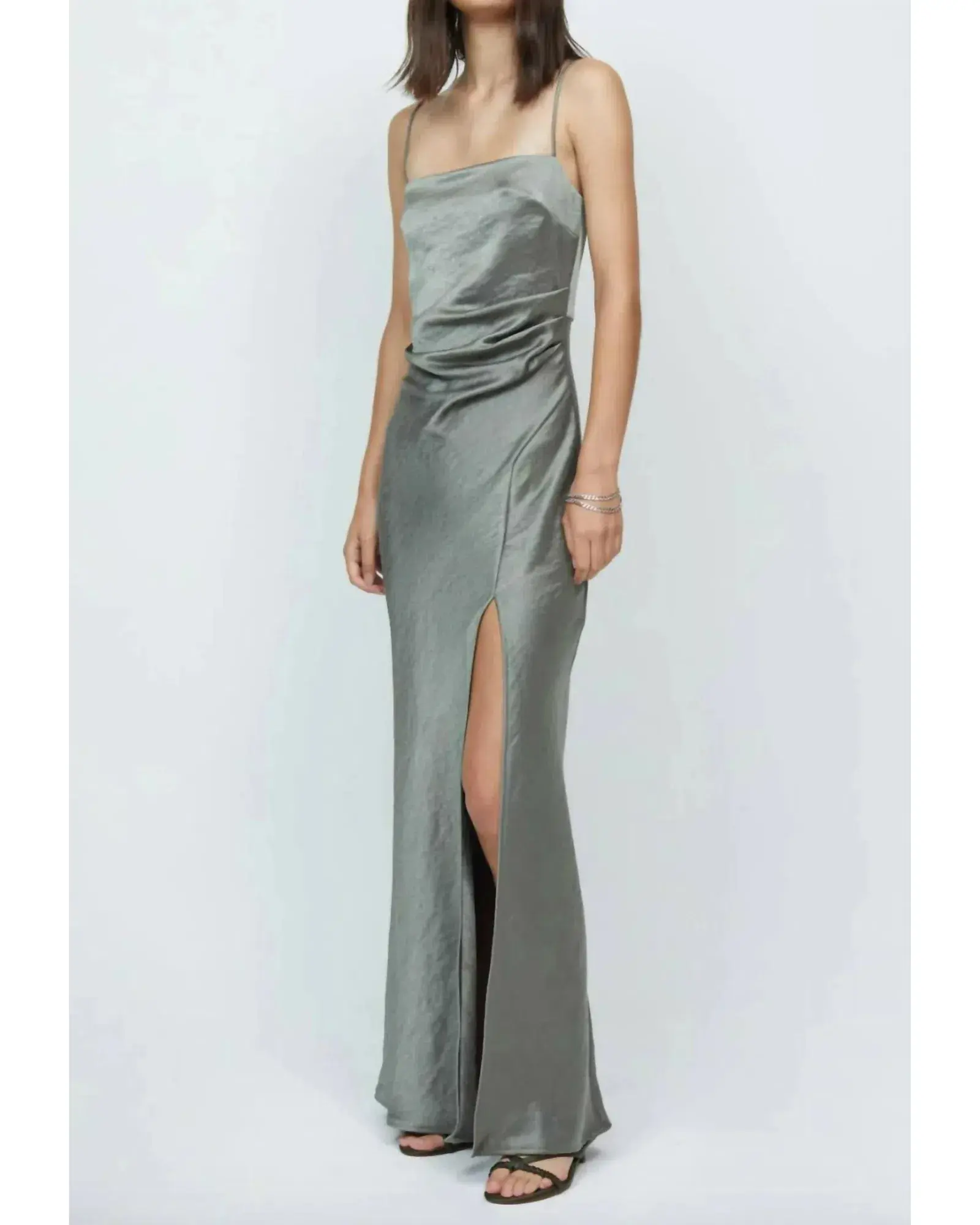 Bec & Bridge Nadia Maxi Dress Dark Olive Size AU 8  - Image 2