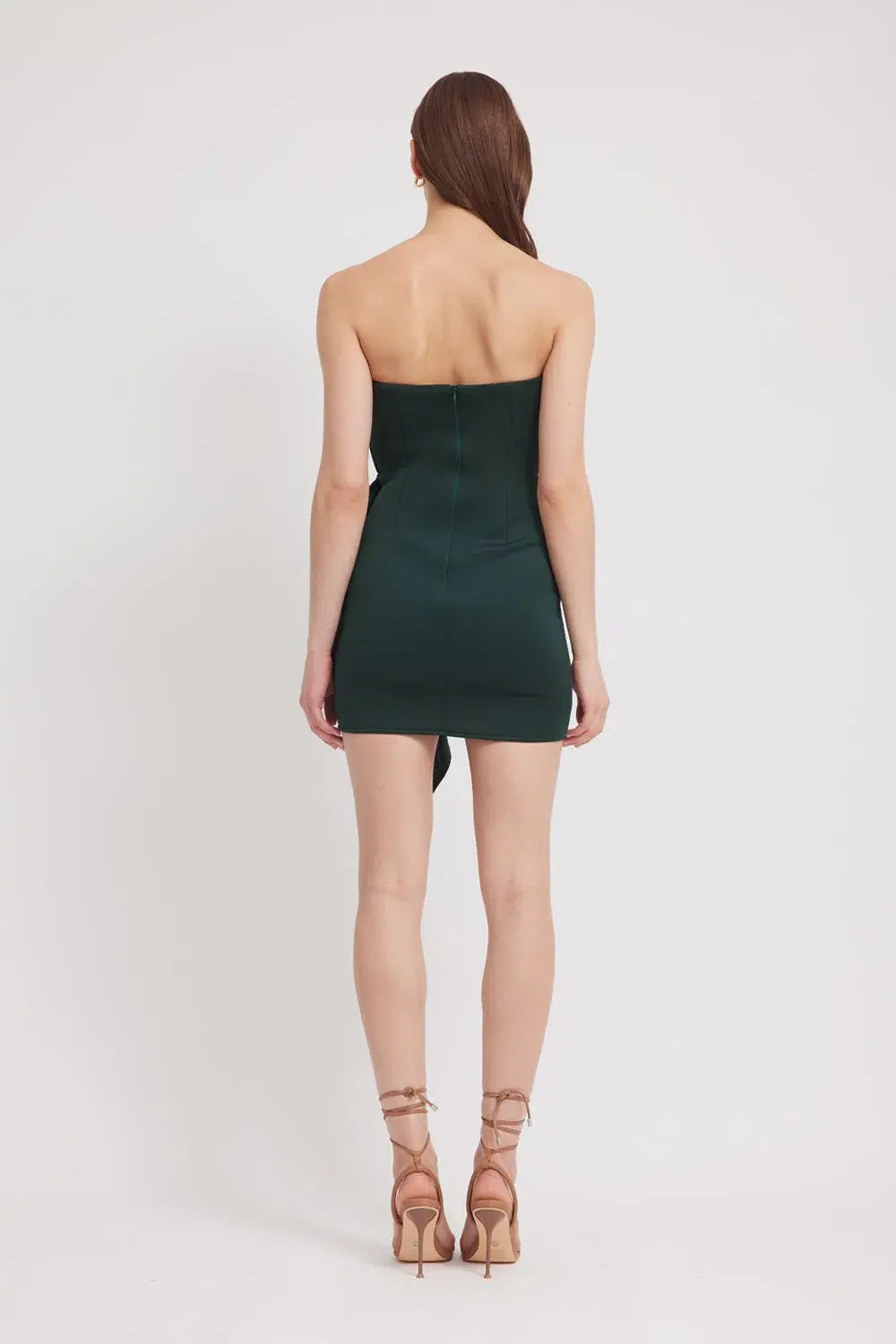 Tojha Nevie Mini Dress Forrest Green Size 6 - Image 3