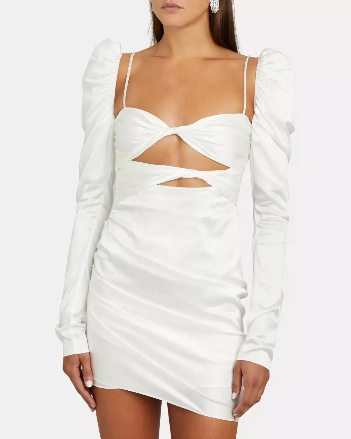 The Bar Twist Mini Dress Ivory Size AU 6 - Image 3