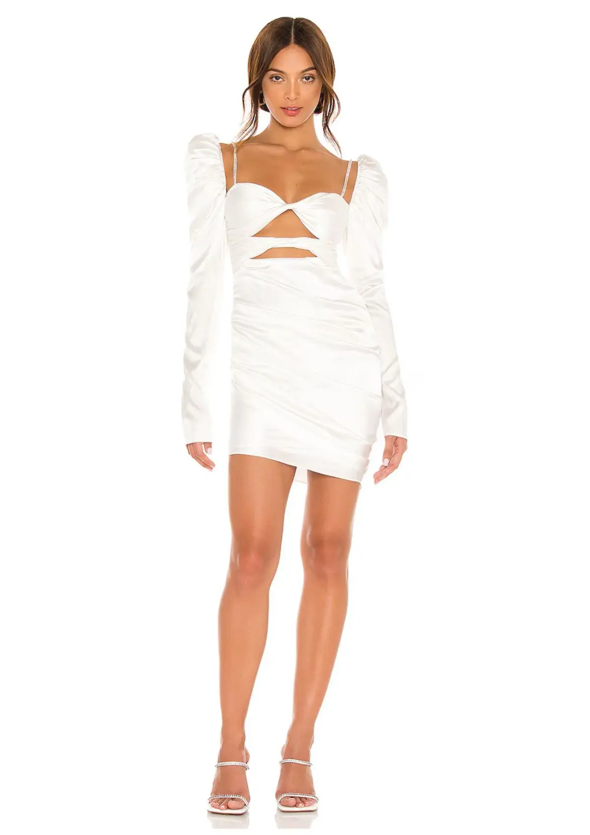 The Bar Twist Mini Dress Ivory Size AU 6 - Image 1