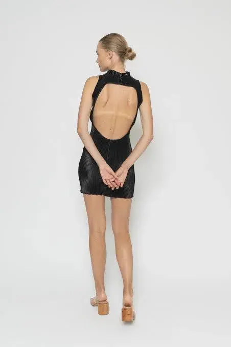 L'idee Gisele Mini Dress Black Size 8 for rent on The Volte - main image