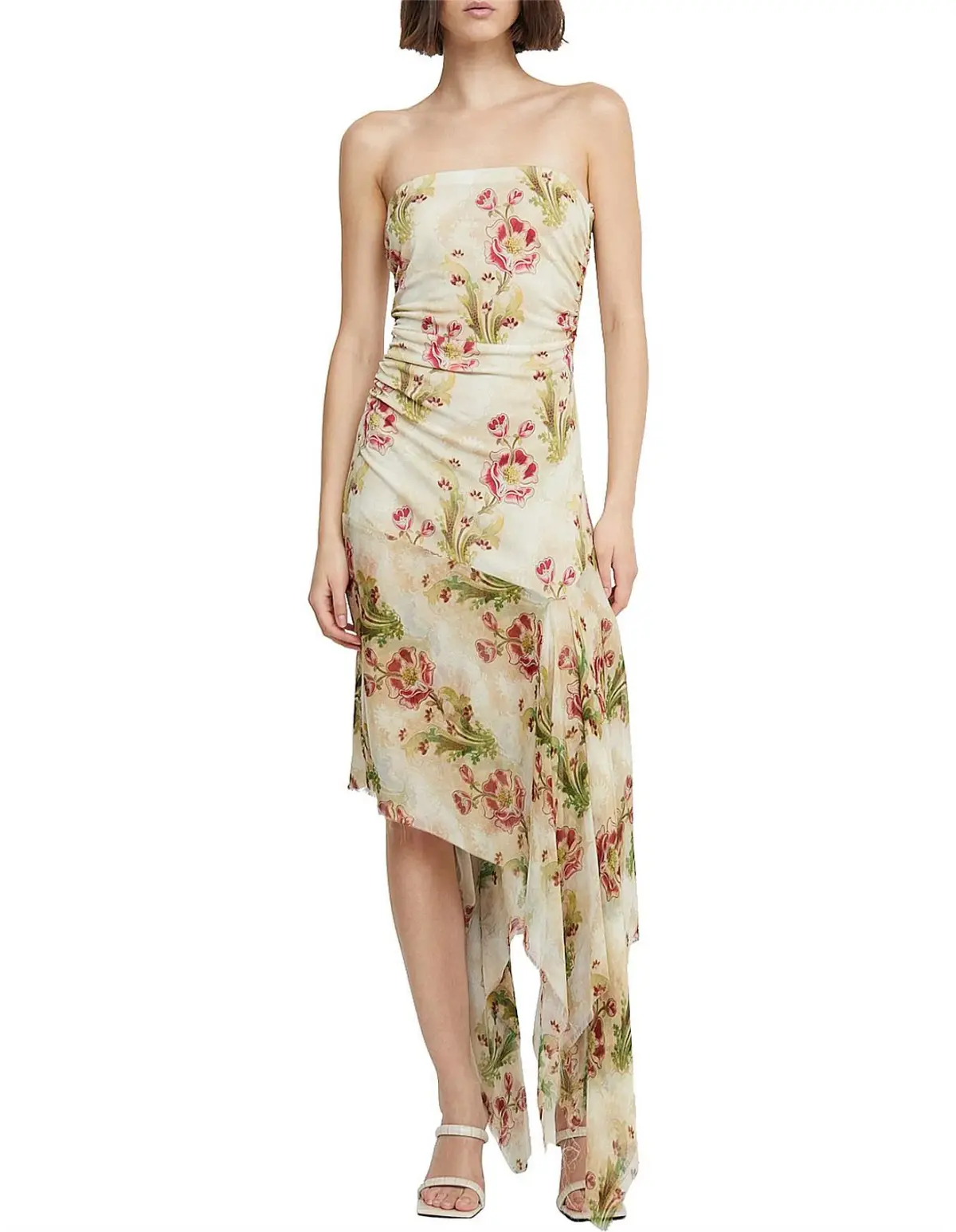Bec & Bridge Monette Asym Strapless Maxi Dress Floral Size 6 - Image 1
