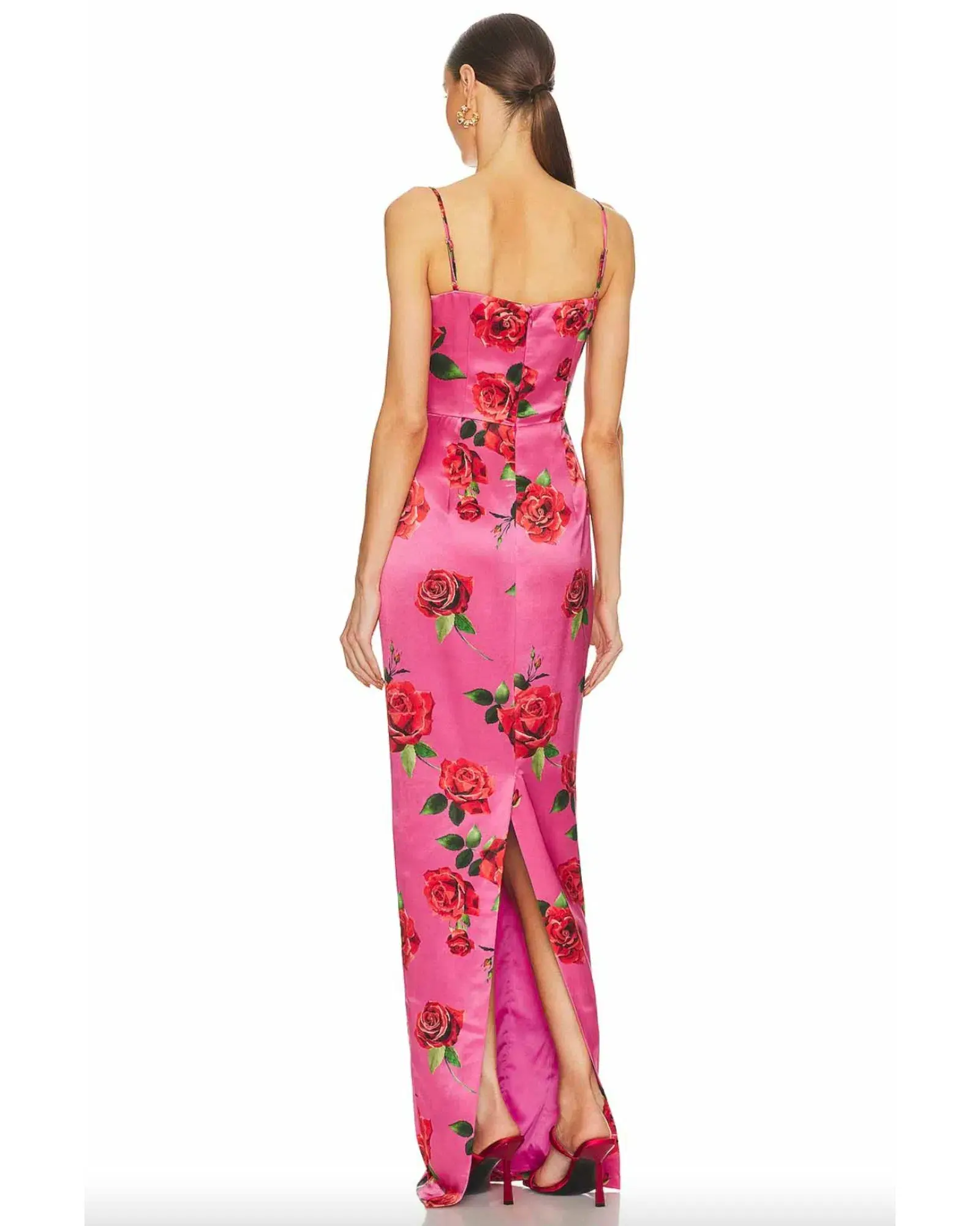 Sau Lee Sofia Dress Pink Floral Size AU 12 - Image 3