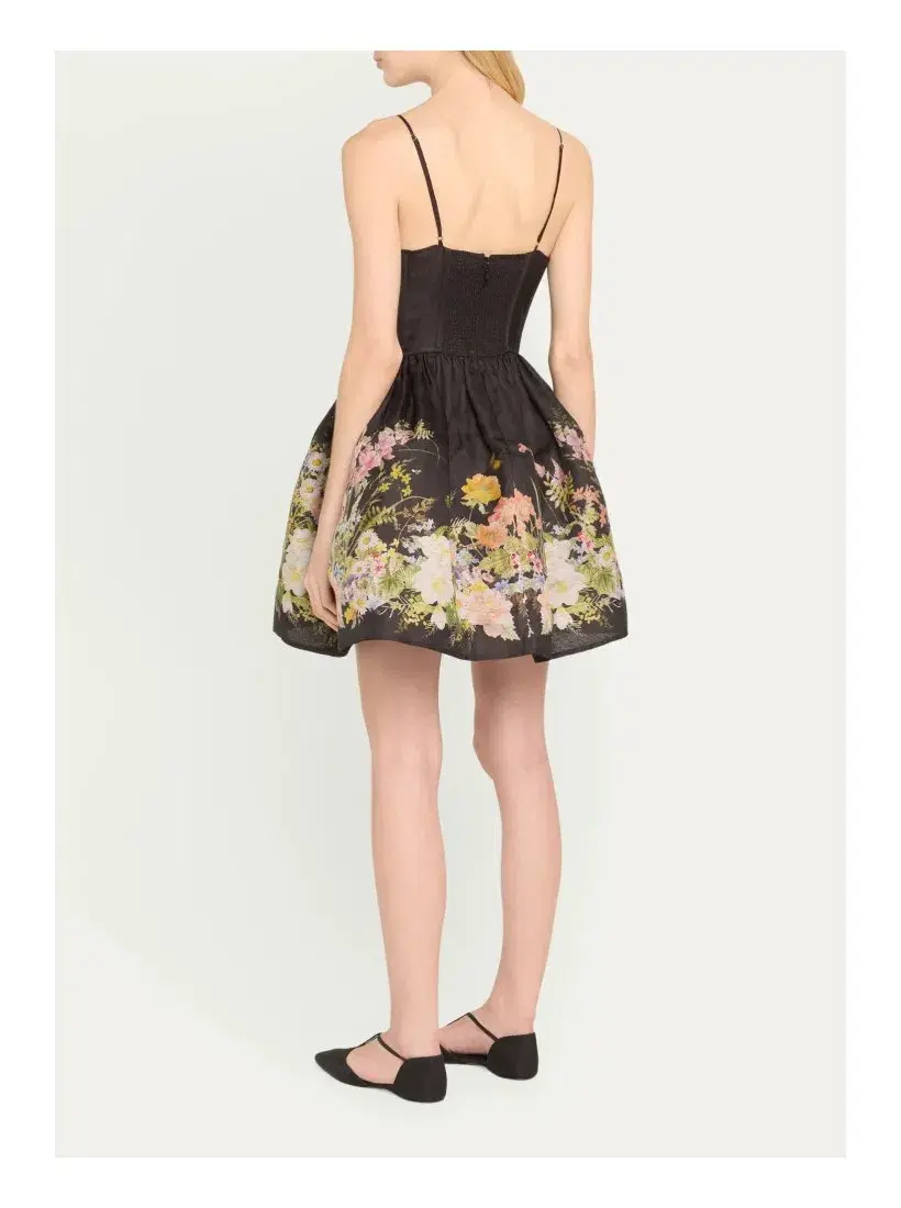 Zimmermann Natura Ruched Mini Dress Black Size 1/ Au 10 for rent on The Volte - main image