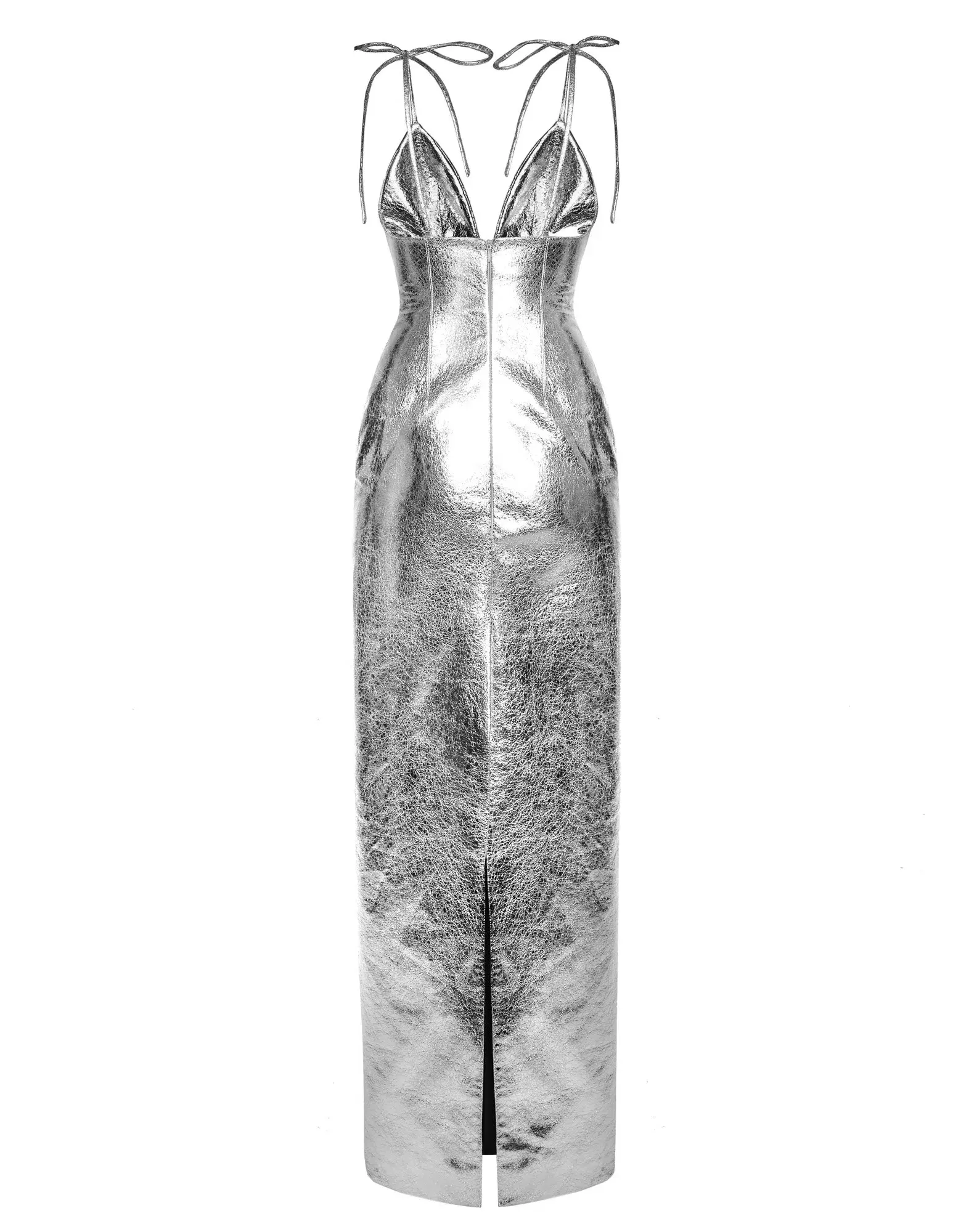 Lado Bokuchava Tower Dress Silver Size 10 - Image 3