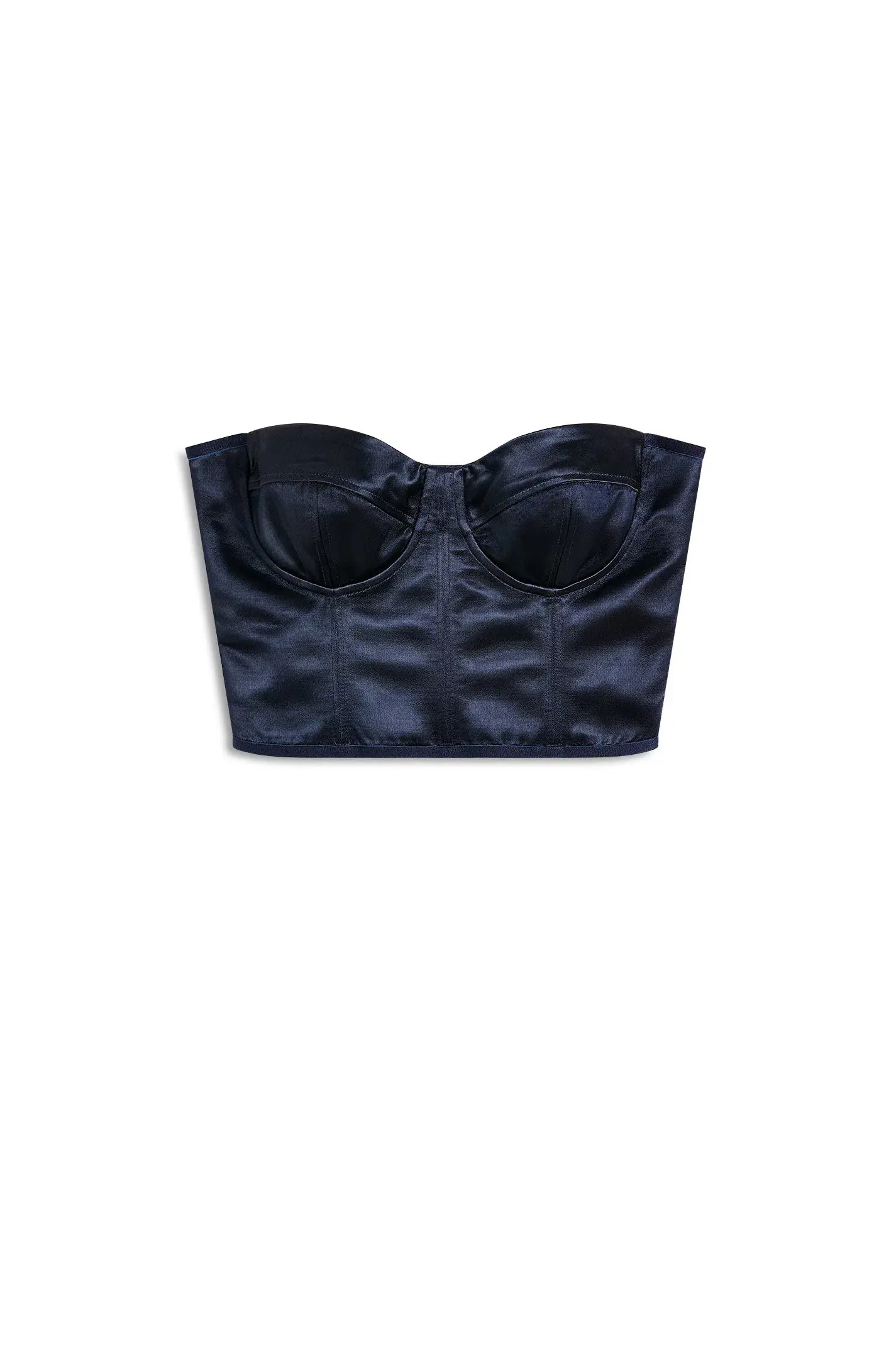 Scanlan Theodore French Satin Bustier Navy Size 6 - Image 6