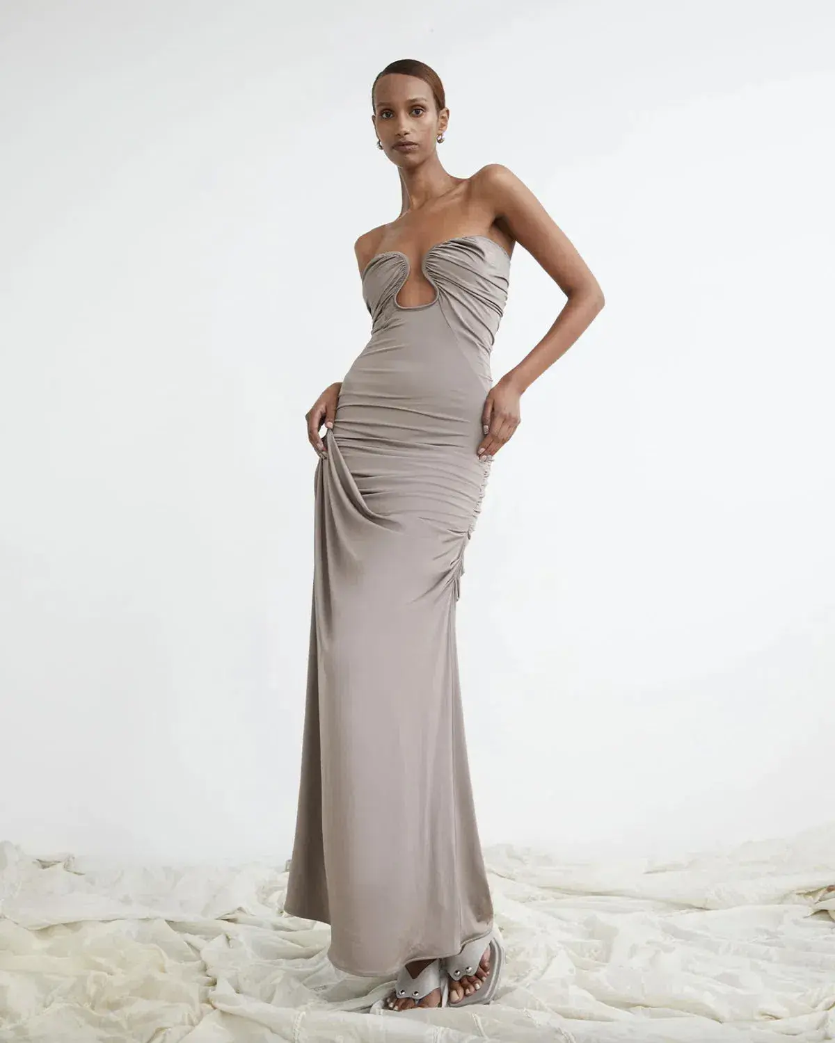 Paris Georgia Val Dress Concrete Size 10 - Image 1