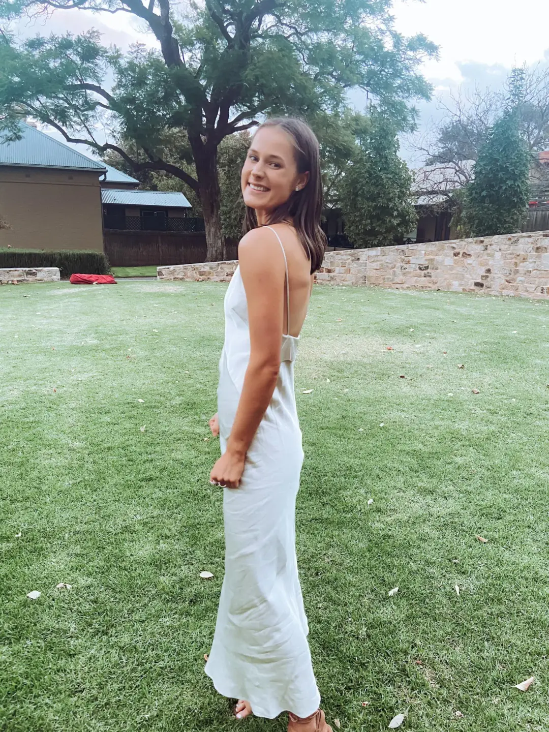 Christopher Esber Dune Structured Cami Dress Silver Size 6 for rent on The Volte - main image