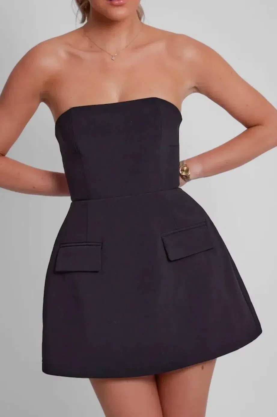 Odd Muse The Ultimate Muse Strapless Dress Black Size S/ AU 8 - Image 5