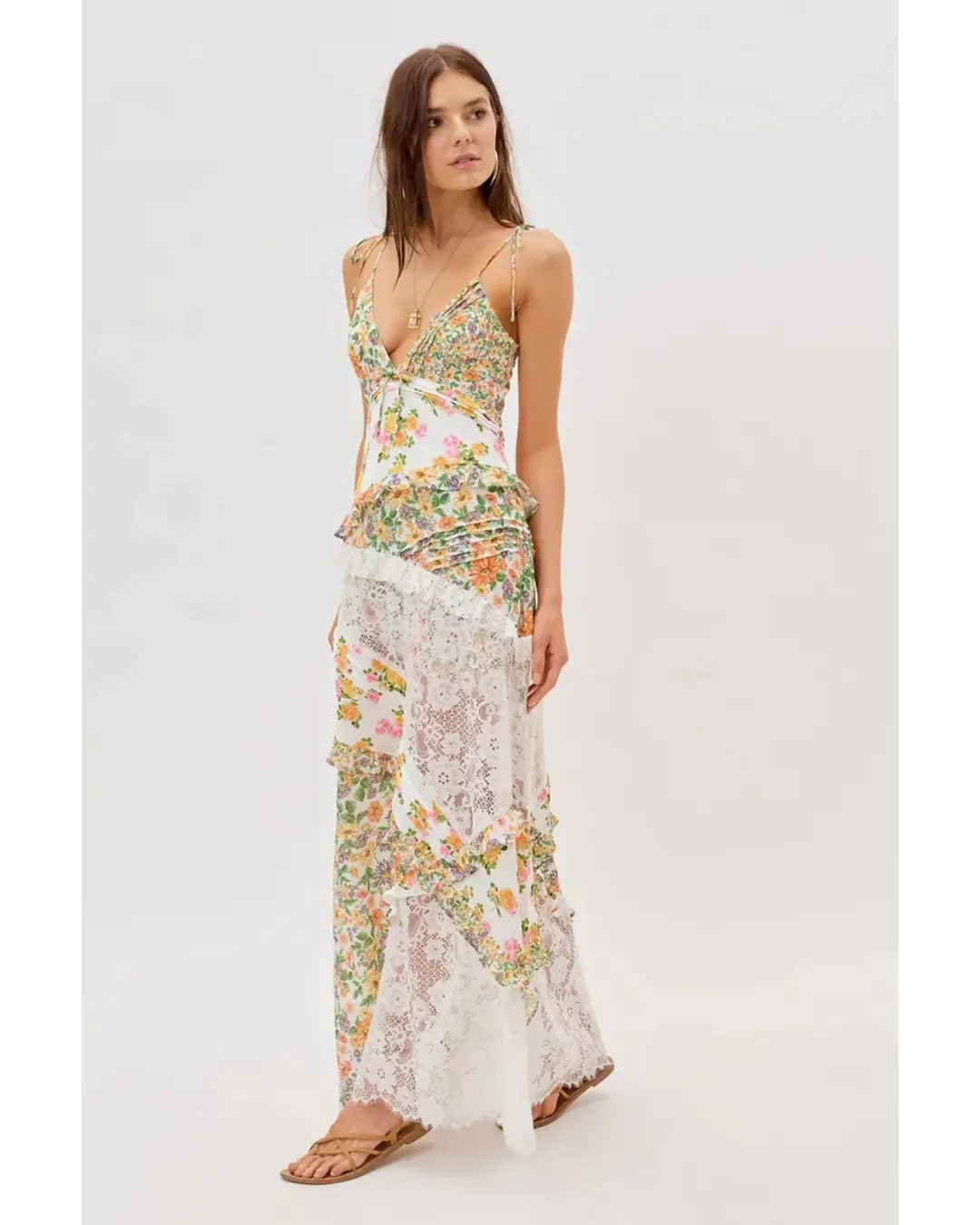 For Love and Lemons Rosalyn Dress Floral Size S / AU 8  for rent on The Volte - main image