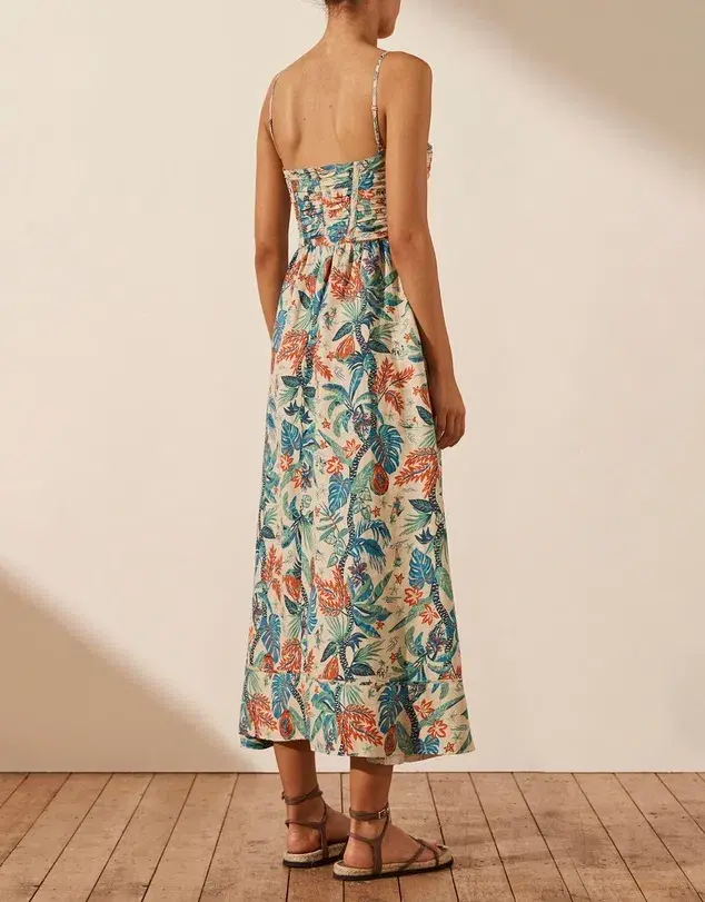 Shona Joy Mahalo Ruched Panel Midi Dress; size 12  - Image 4
