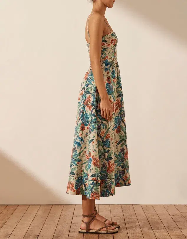 Shona Joy Mahalo Ruched Panel Midi Dress; size 12  - Image 3