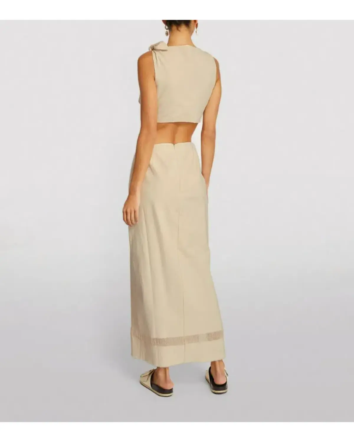 Sir The Label Marne Knot Dress Beige Size AU 6 - Image 2
