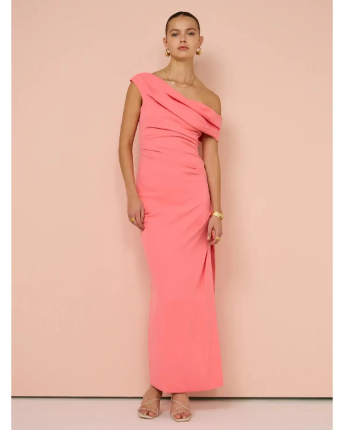 Sofia The Label Alexis Off Shoulder Gown Watermelon Size AU 8 - Image 1