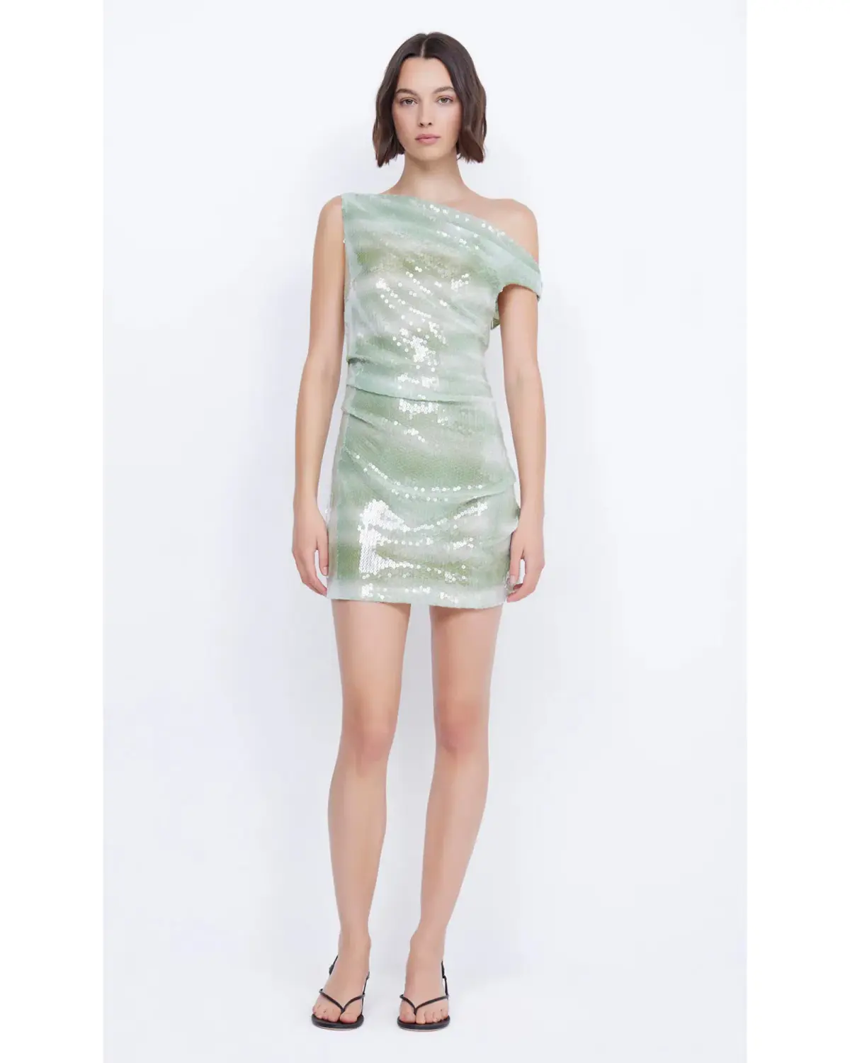 Bec and Bridge Brydie Asym Mini Dress Mint Ombre Size AU 8 - Image 1