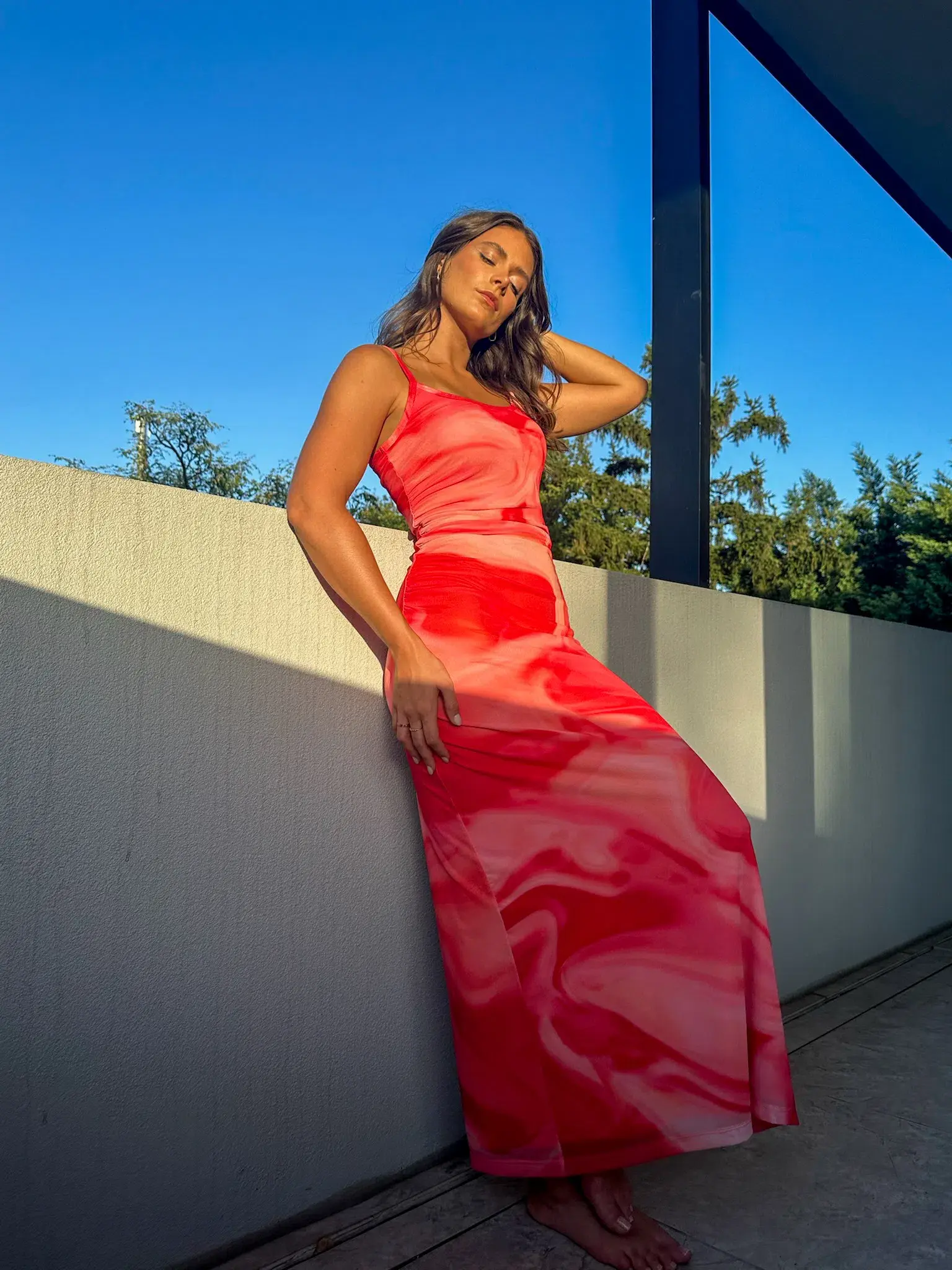 Kookai Haven Maxi Dress Strawberry Size AU 6 - Image 4