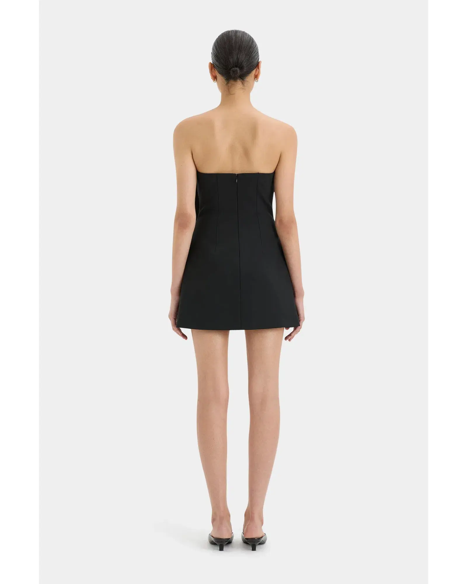 Sir The Label Leonardo Pleated Mini Dress in Black Size 0 / AU 8 - Image 3