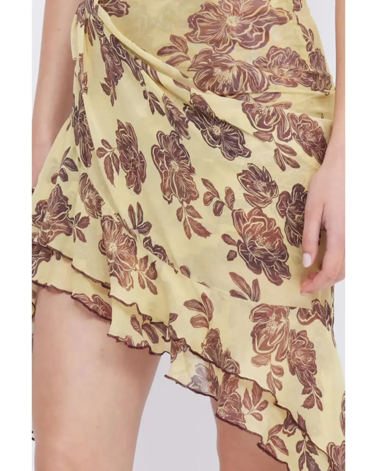 Bec & Bridge Spiral Crush Top in Citrus Size AU 8 and Malibu Bay Frill Skirt Citrus Floral Size AU 10 Set - Image 6